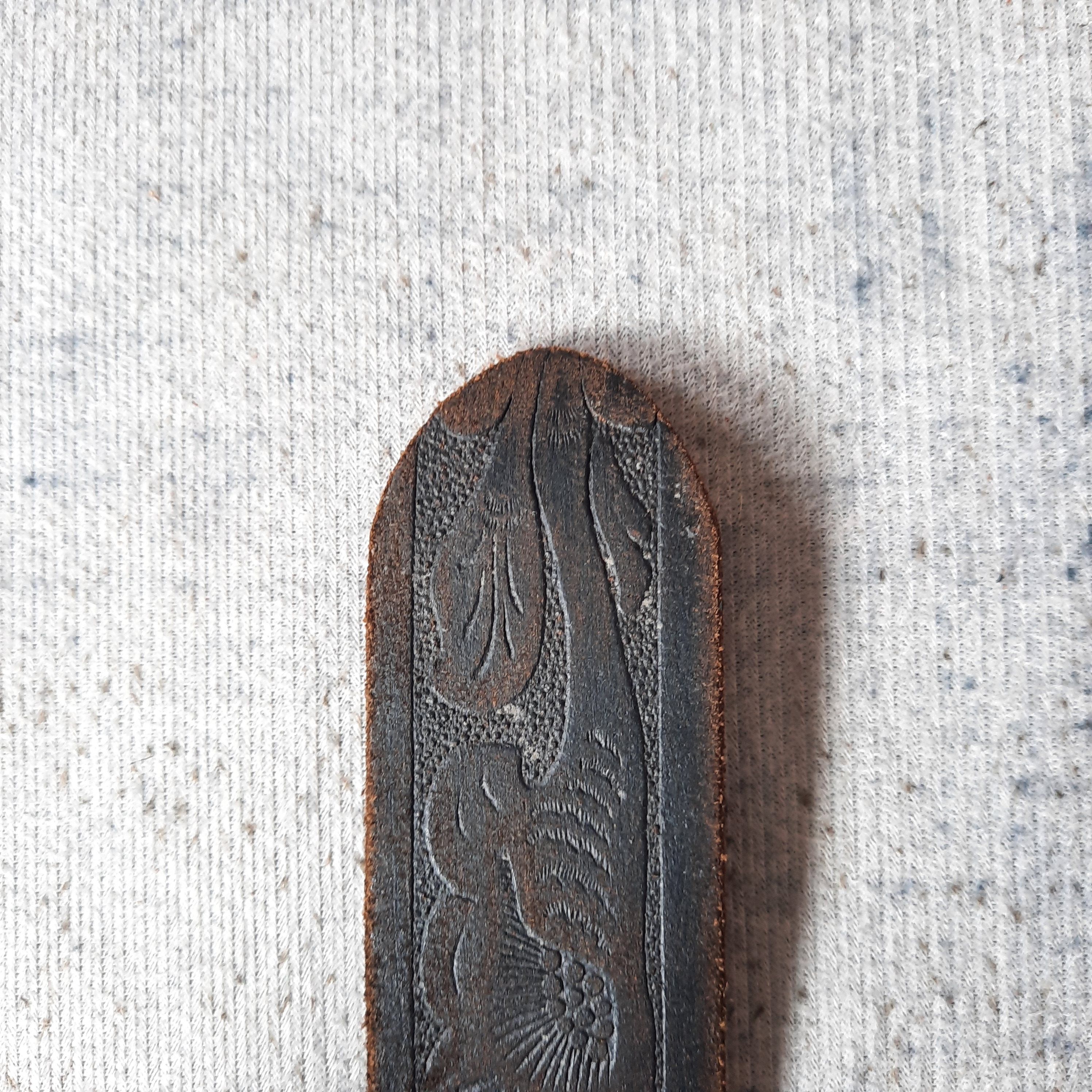 Japanese Brand 💥 Vintage garrison emboss cowboy style leather belt Size ONE SIZE - 4 Thumbnail