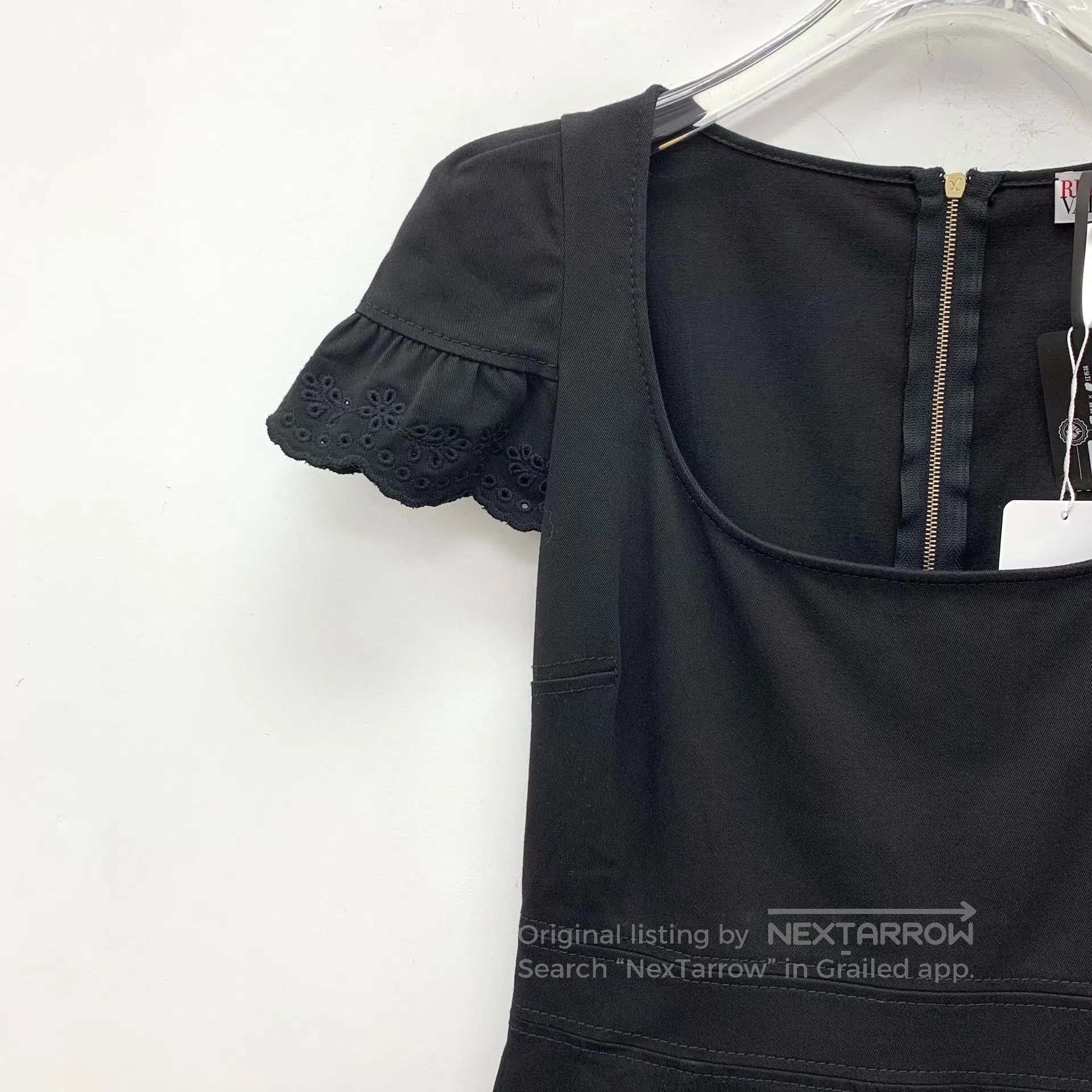 Valentino Valentino Black lace design cotton round neck short sleeve Size XS / US 0-2 / IT 36-38 - 3 Thumbnail