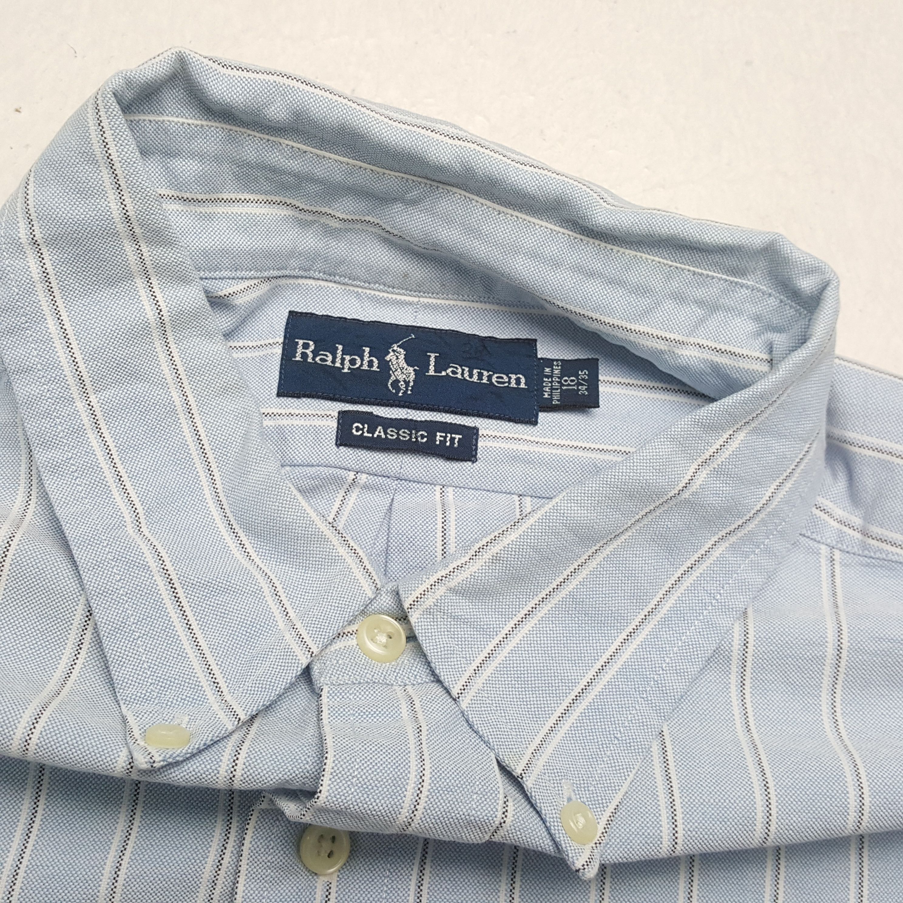 Polo Ralph Lauren × Vintage RALPH LAUREN Fashion Brand Formal Style Shirt Size US XXL / EU 58 / 5 - 8 Thumbnail