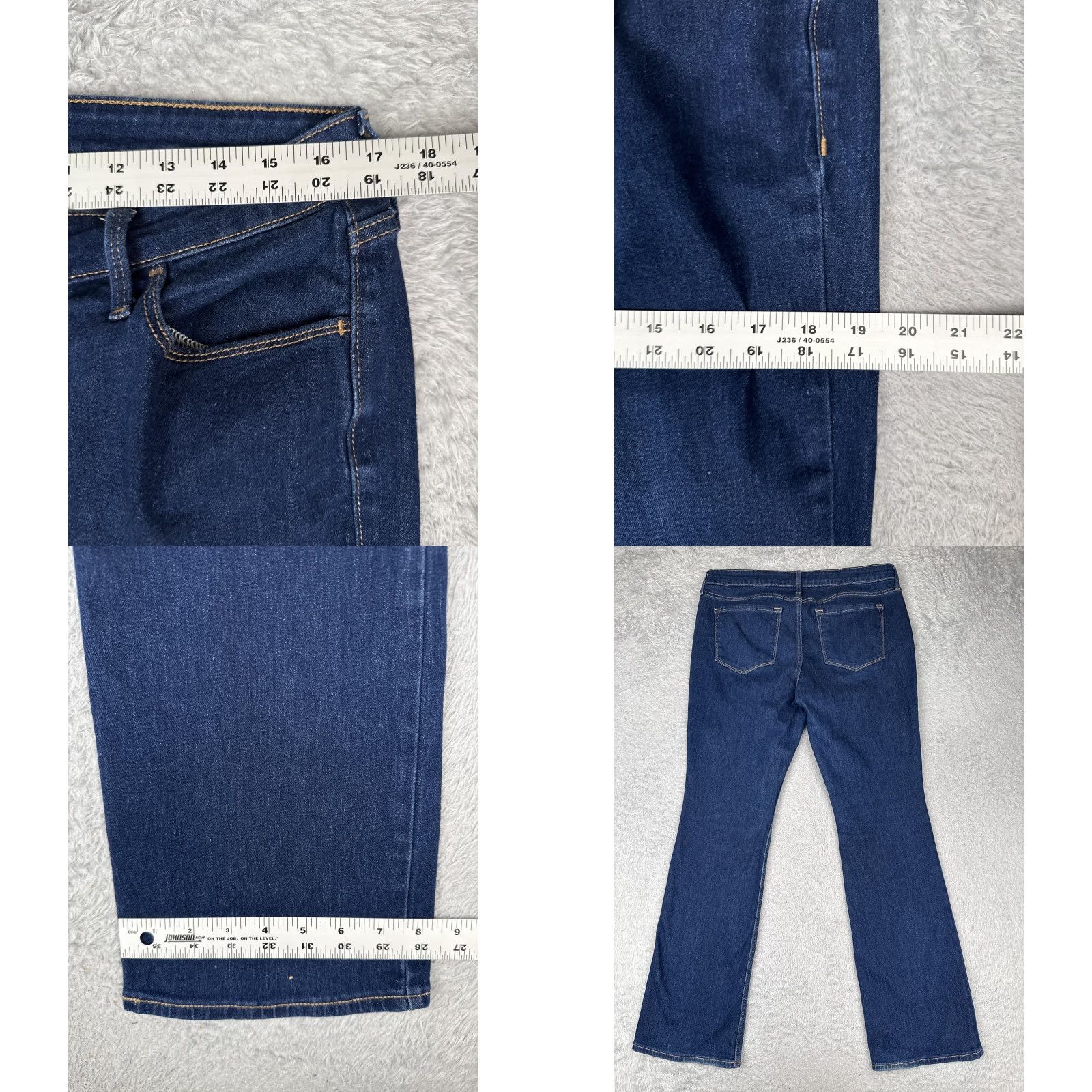 Old Navy Jeans Womens 14 Blue Mid Rise Bootcut Denim Stretch Pants Casual