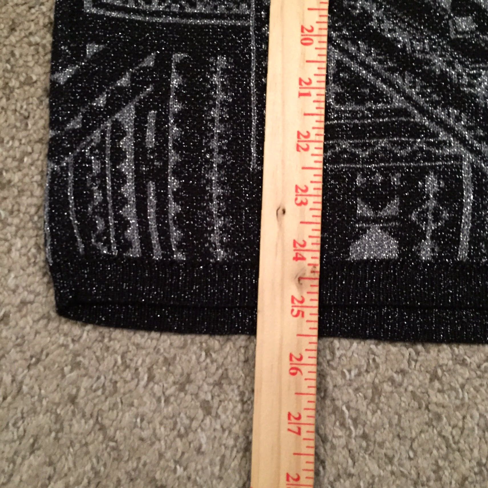 Vintage VINTAGE Cato Pencil Skirt Medium Midi Unlined Pull On Black Geometric Size 32" / US 10 / IT 46 - 6 Thumbnail
