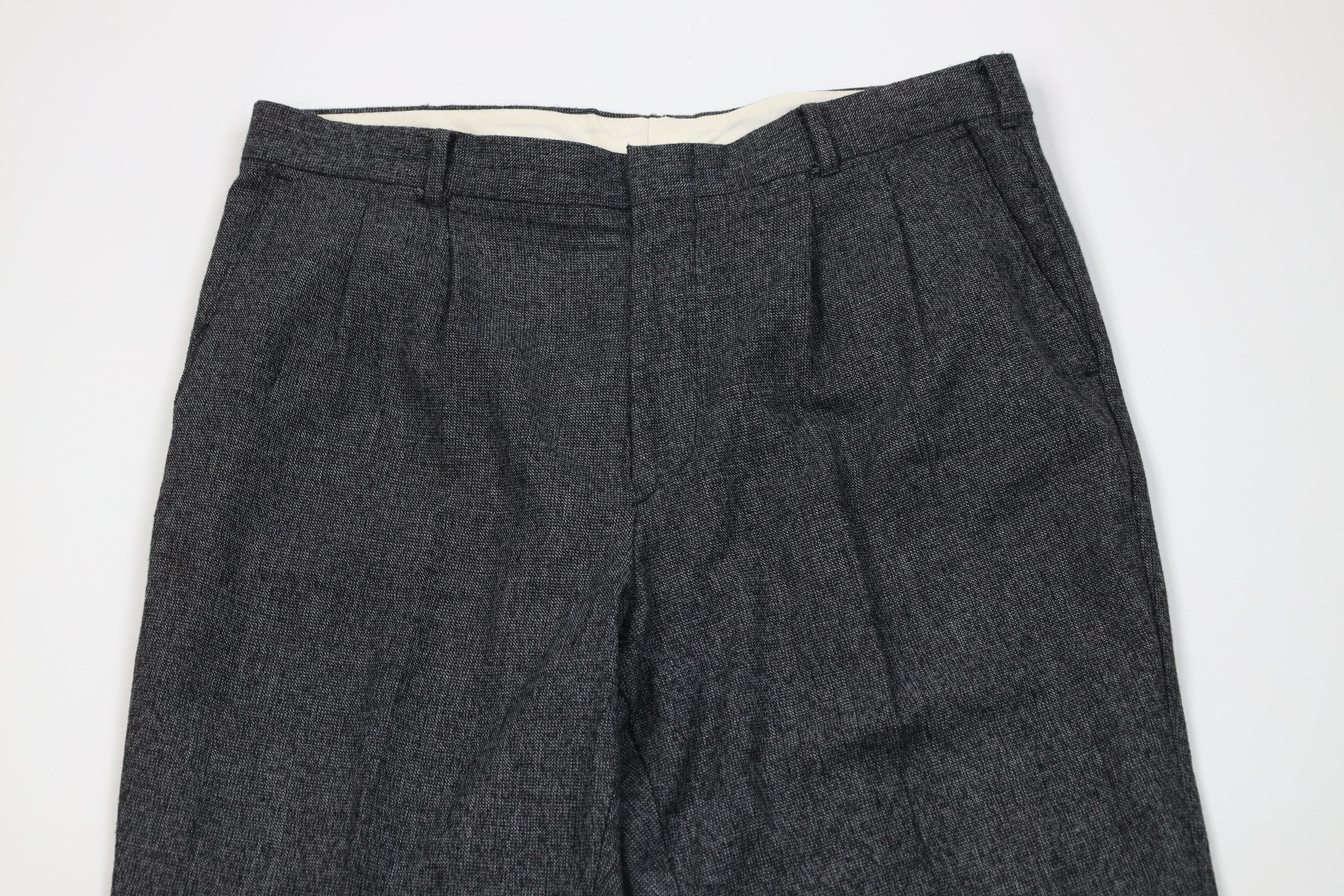Vintage Vintage 70s Streetwear Wool Flannel Knit Wide Leg Pants USA Size US 38 / EU 54 - 2 Thumbnail