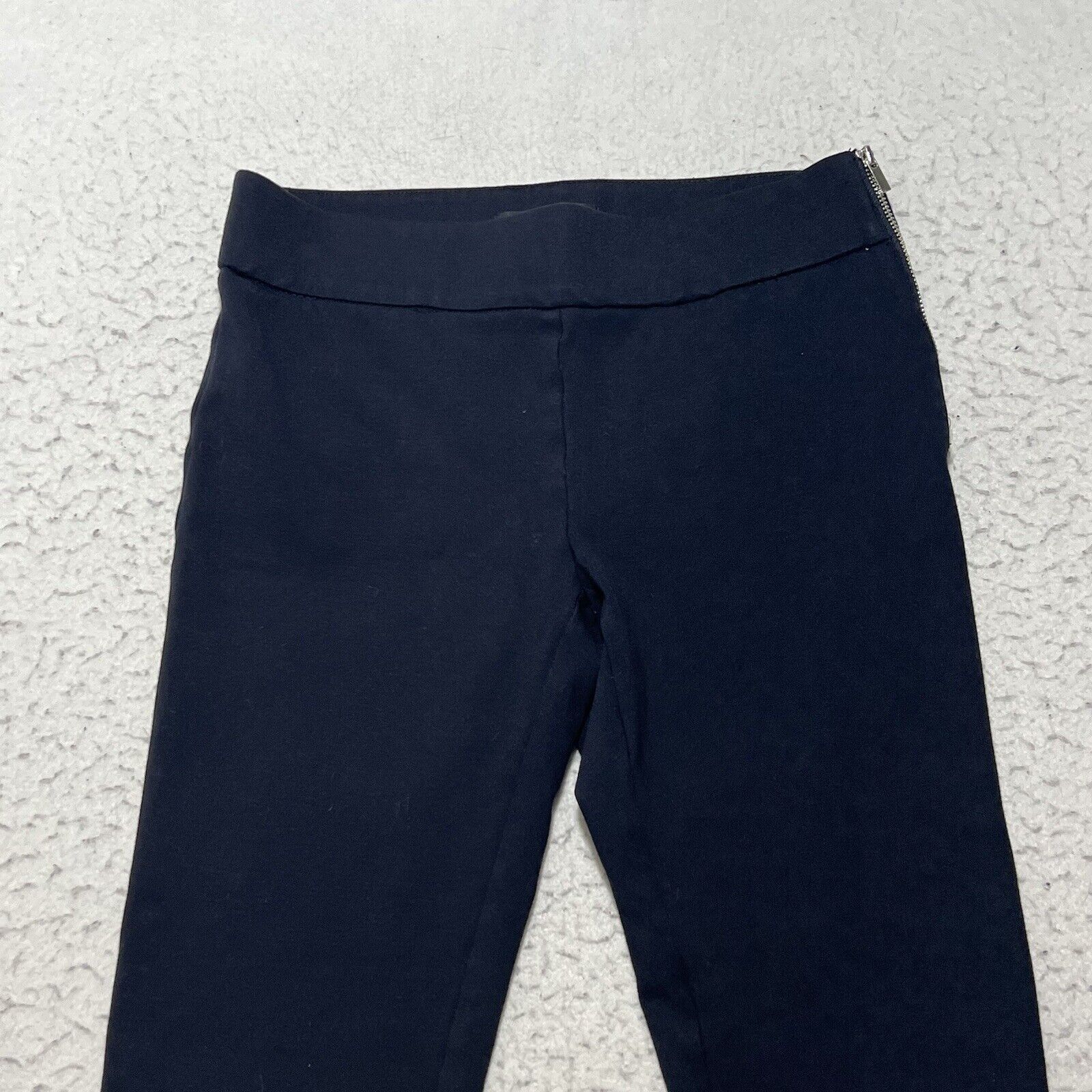 Ann Taylor Ann Taylor Petite Side Zip Athletic Blue Leggings Stretch Size 26" / US 2 / IT 38 - 2 Thumbnail
