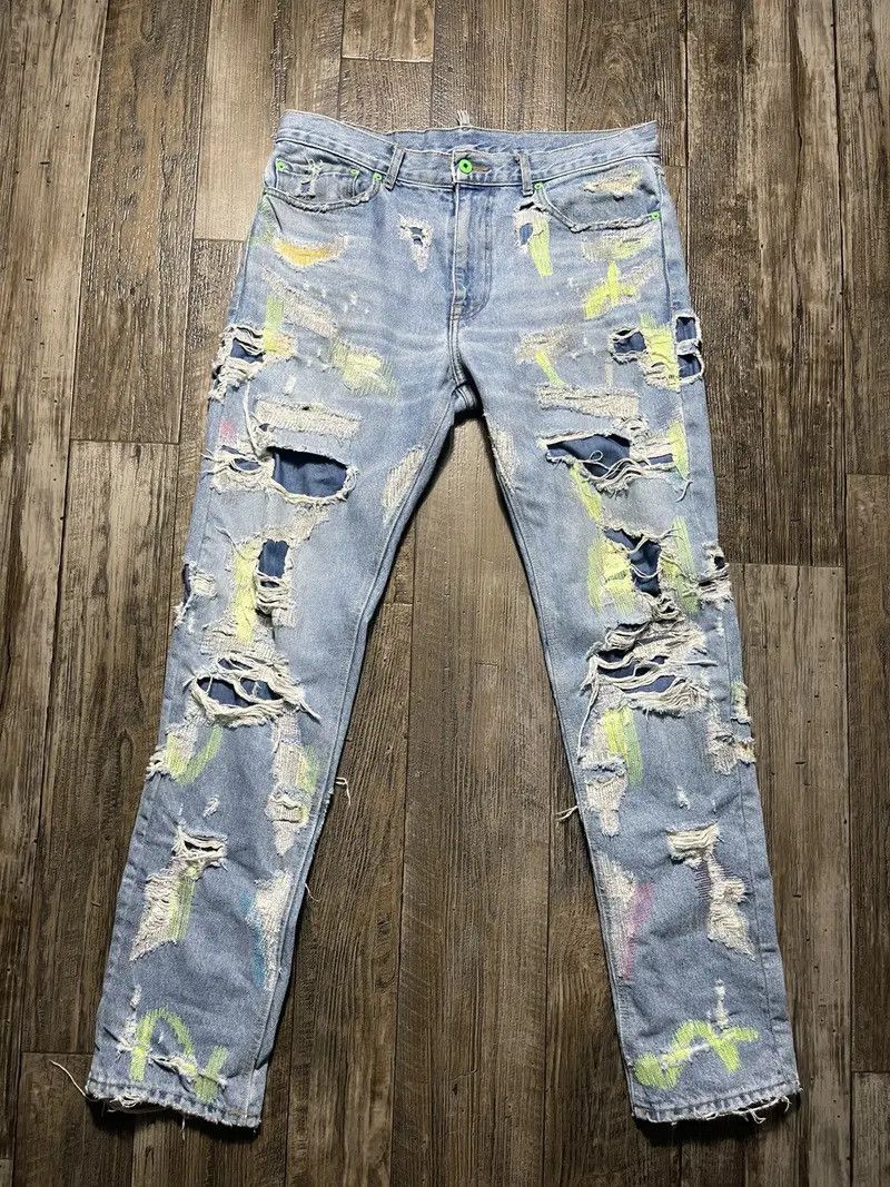 Endless Endless Denim Embroidered Jeans Size US 34 / EU 50 - 1 Thumbnail