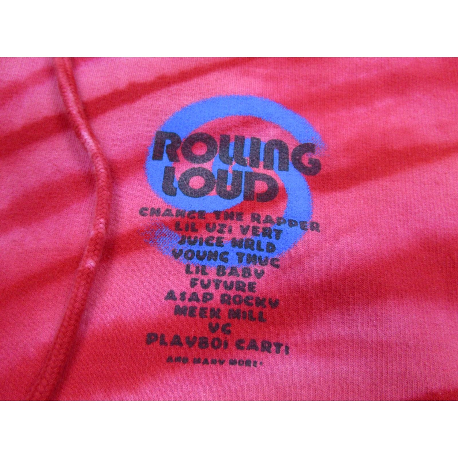 Vintage Rolling Loud Sweatshirt Mens Large Red Tie Dye Hoodie LA December Festival Size US XXL / EU 58 / 5 - 5 Thumbnail