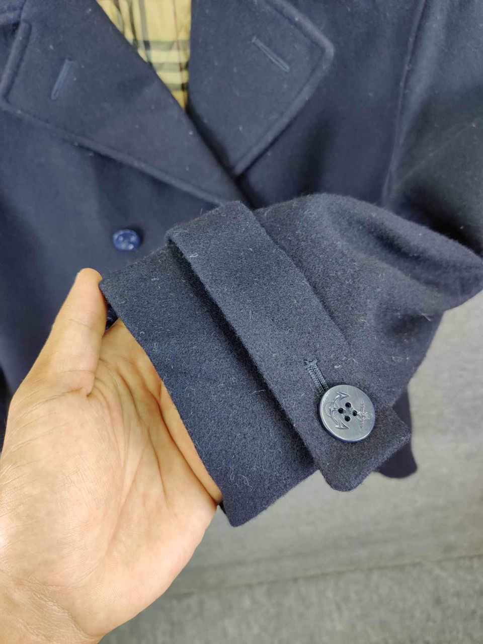 Burberry × Vintage Vintage Burberry Nova Check Double Breasted Wool Coat Jacket Size US M / EU 48-50 / 2 - 10 Thumbnail