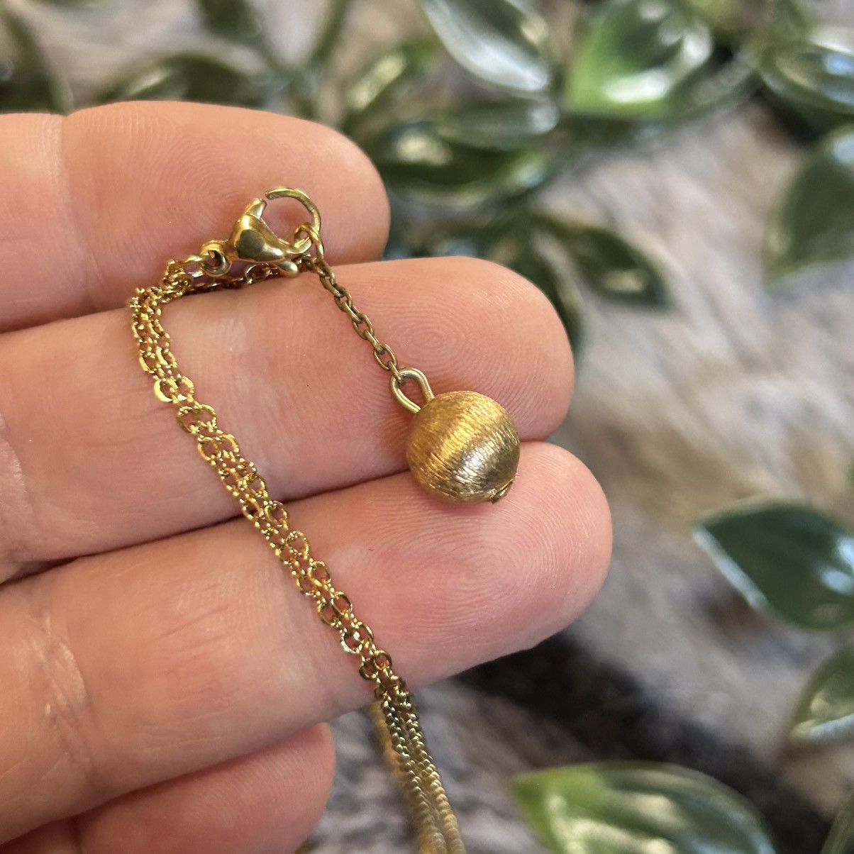 Handmade Handcrafted elegant glass beaded pendant on chain necklace Size ONE SIZE - 7 Thumbnail