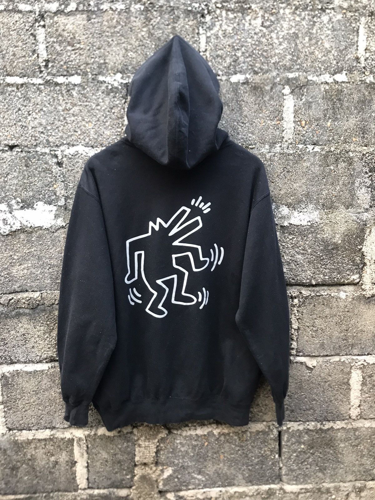 Keith Haring ⚡️Vintage Art Keith Haring Hooded Sweatshirt Size US L / EU 52-54 / 3 - 12 Thumbnail