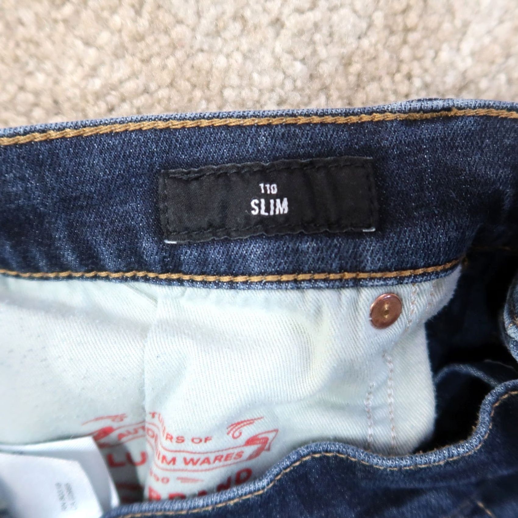Lucky Brand Lucky Brand 110 Slim Straight Jeans Men's 31x30 Blue Denim Stretch Size US 31 - 4 Thumbnail