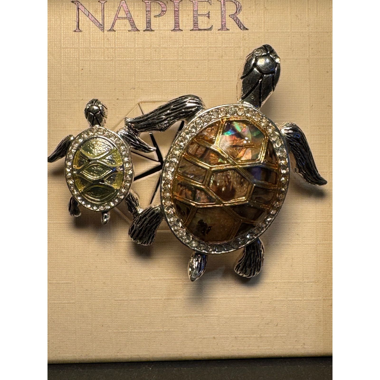 Other Napier Silver Tone Large and Baby Sea Turtle Brooch New Size ONE SIZE - 2 Thumbnail