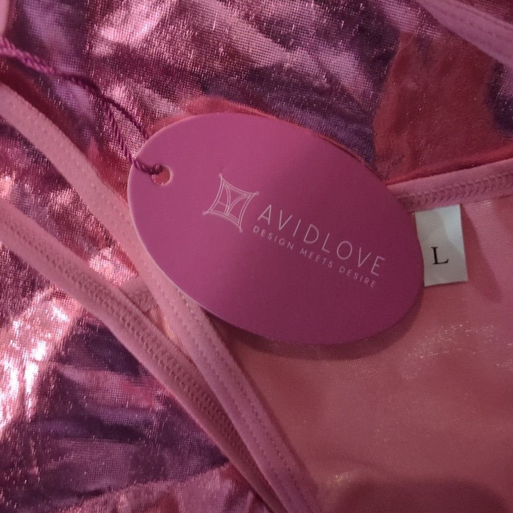 Other Avidlove chrome pink skirt and g-string thong size large Size 28" / US 6 / IT 42 - 4 Thumbnail