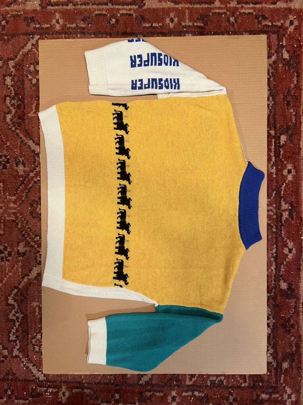 KidSuper KidSuper Face Boxy Knit sweater white A Bull in a China Shop Size US S / EU 44-46 / 1 - 3 Thumbnail