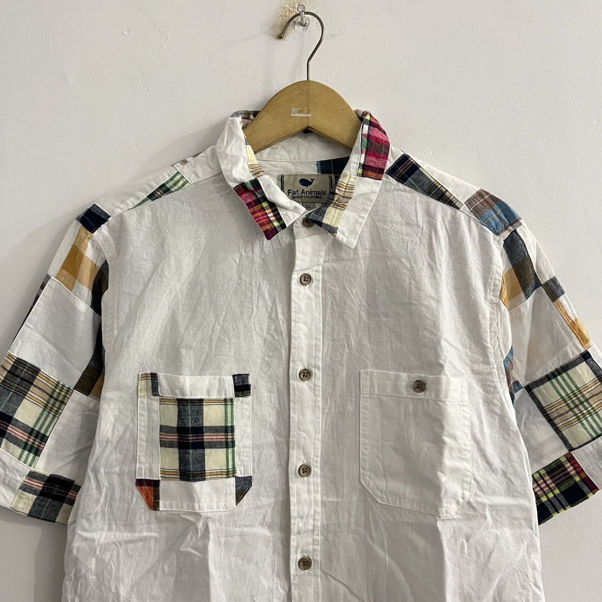 Issey Miyake Fat Animals - Patchwork Short Sleeve Button Up Size US L / EU 52-54 / 3 - 2 Thumbnail