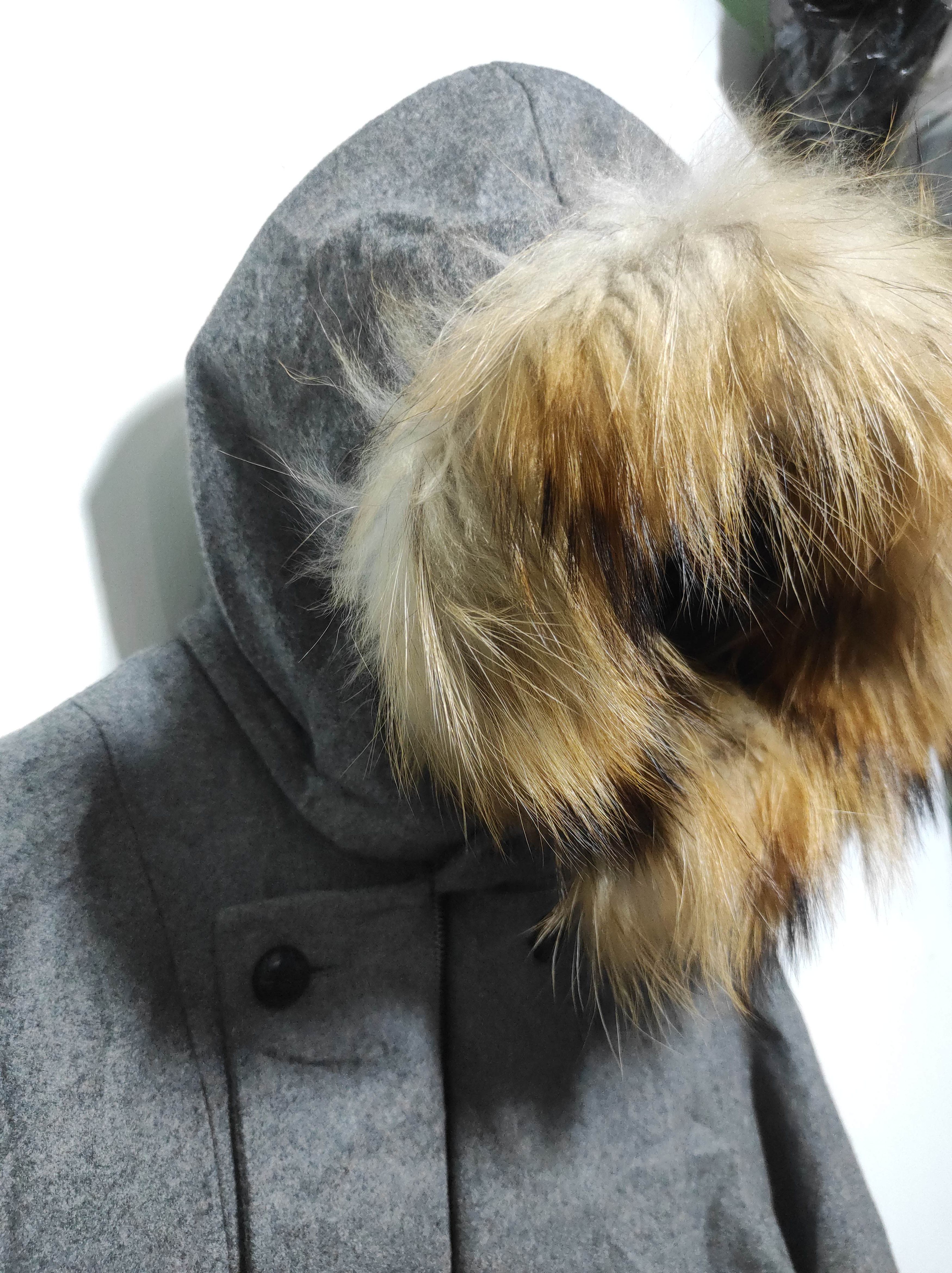 Michel Klein Michel Klein Wool double Zip Fur Hoodie Jacket Size US S / EU 44-46 / 1 - 9 Thumbnail