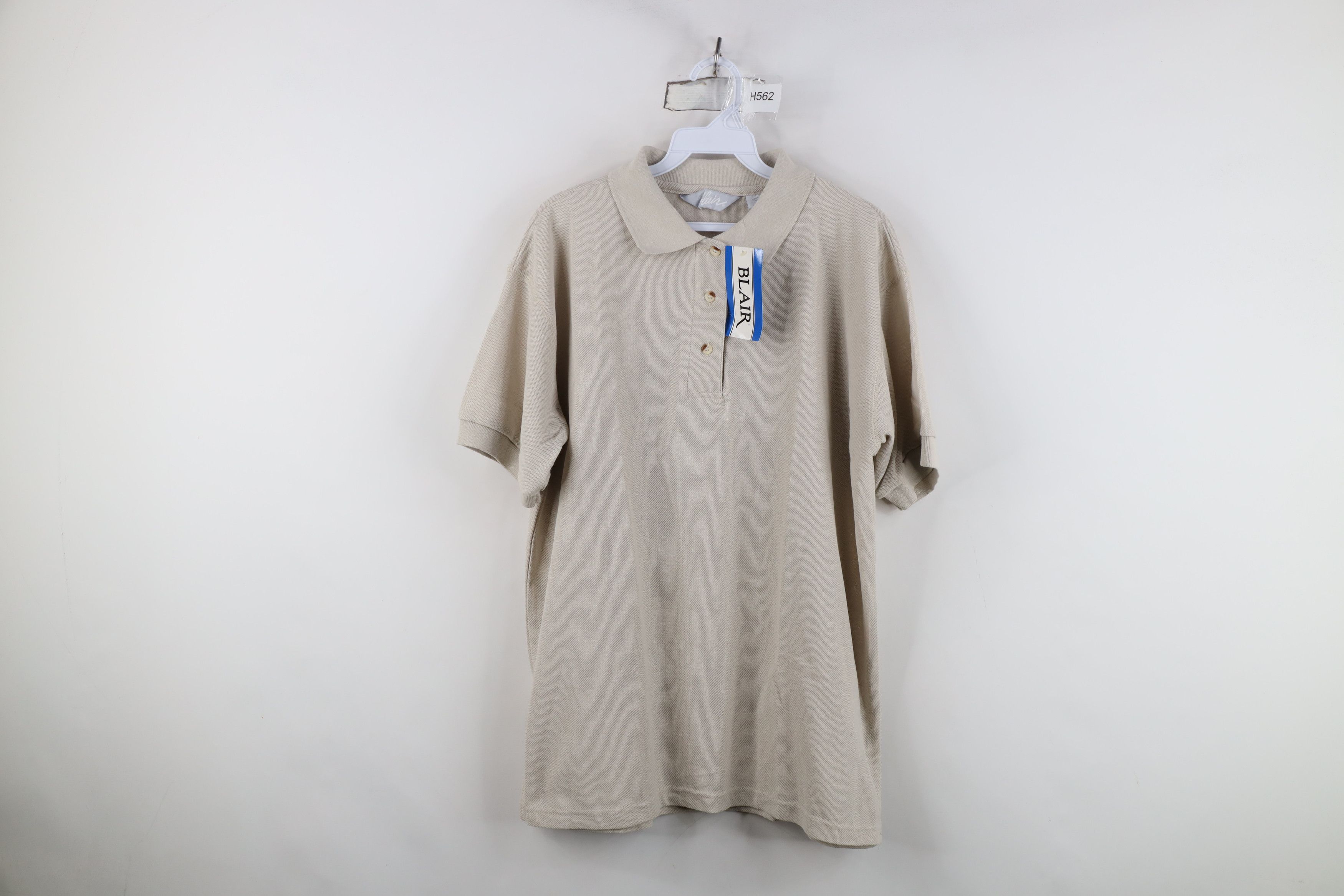Vintage Deadstock Vintage 90s Streetwear Blank Golf Polo Shirt Beige Size L / US 10 / IT 46 - 1 Thumbnail