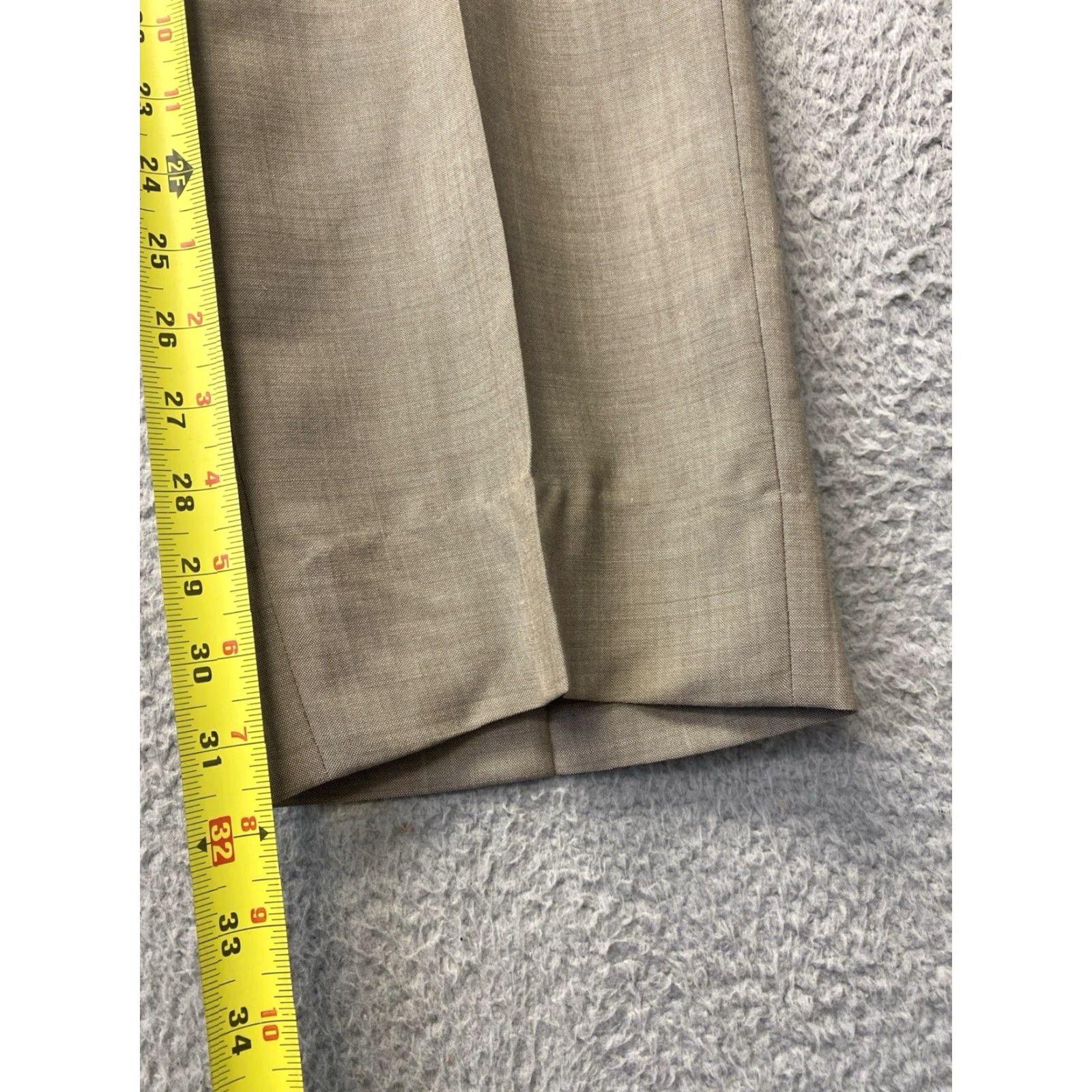 Vintage VINTAGE Hugo Boss Men’s Wool Blend Dress Pants 32x32 Tan Formal Business Casual Size US 32 / EU 48 - 5 Thumbnail