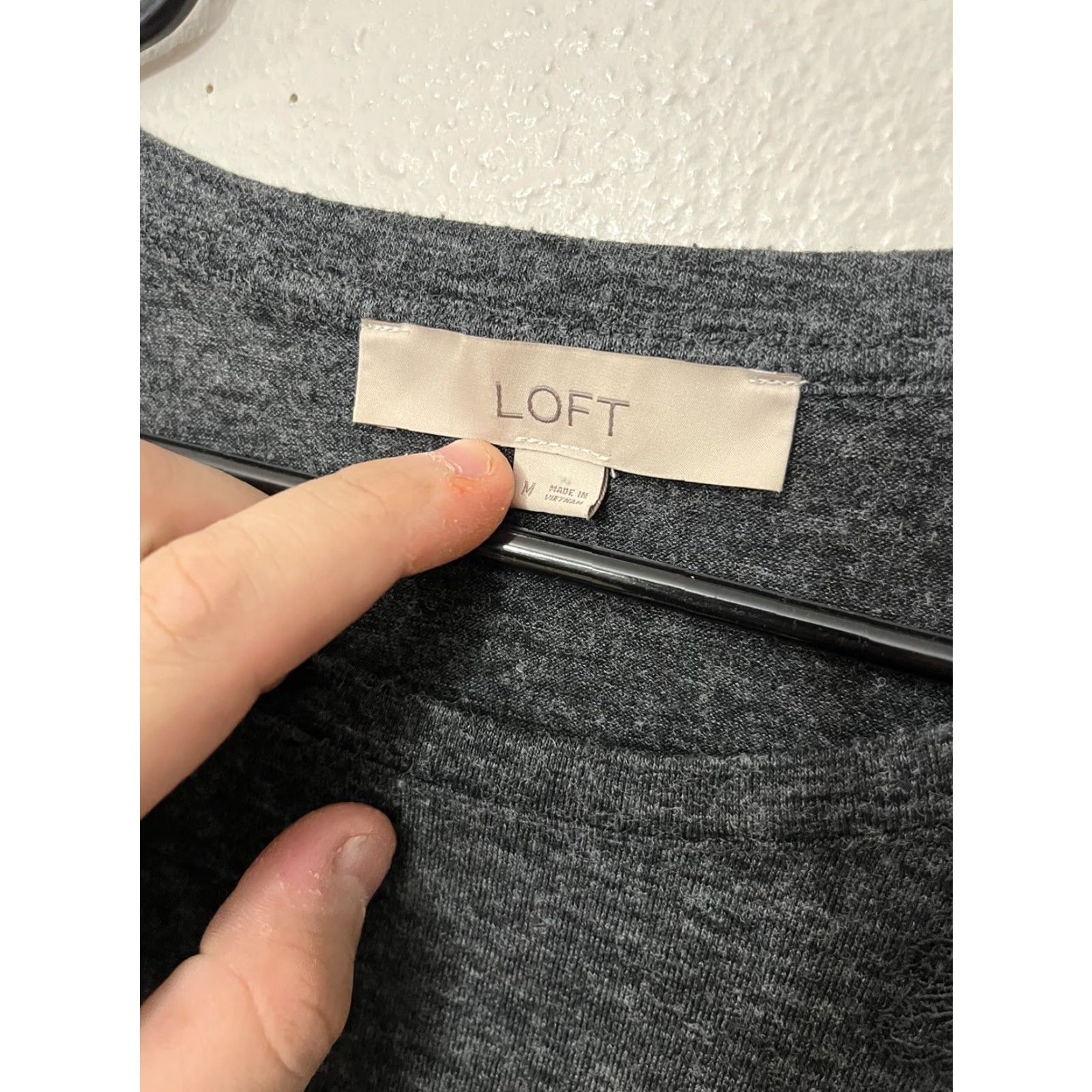Loft VINTAGE LOFT Outlet Women Pullover Sweater Medium Gray Solid Casual Cozy Crew Oversized 90s Womens Size M / US 6-8 / IT 42-44 - 2 Thumbnail
