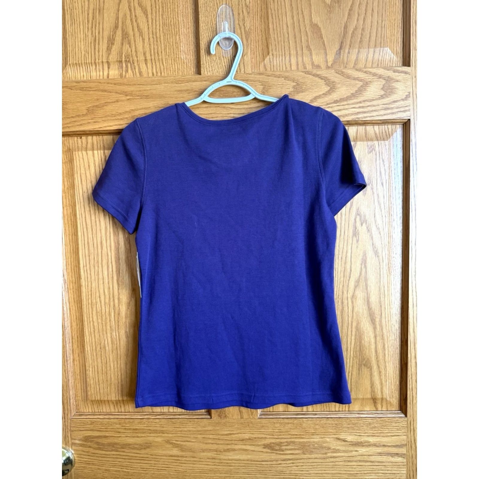 Vintage Christopher and Banks Purple T Shirt Womens Small Basic Casual Classic Size S / US 4 / IT 40 - 2 Thumbnail