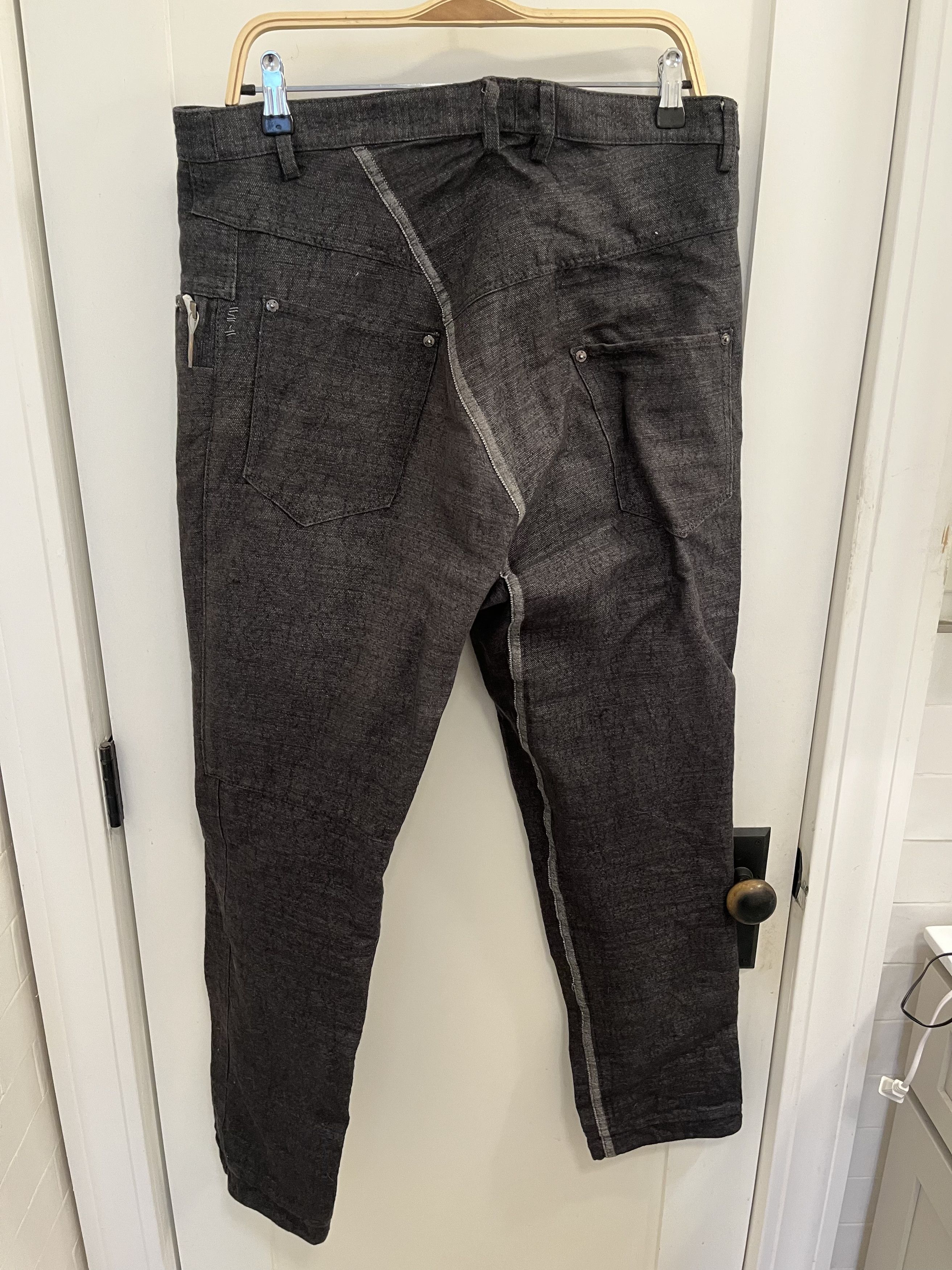 Taichi Murakami taichimurakami black hemp cotton displacement jean sz7 $1500 Size US 32 / EU 48 - 6 Thumbnail