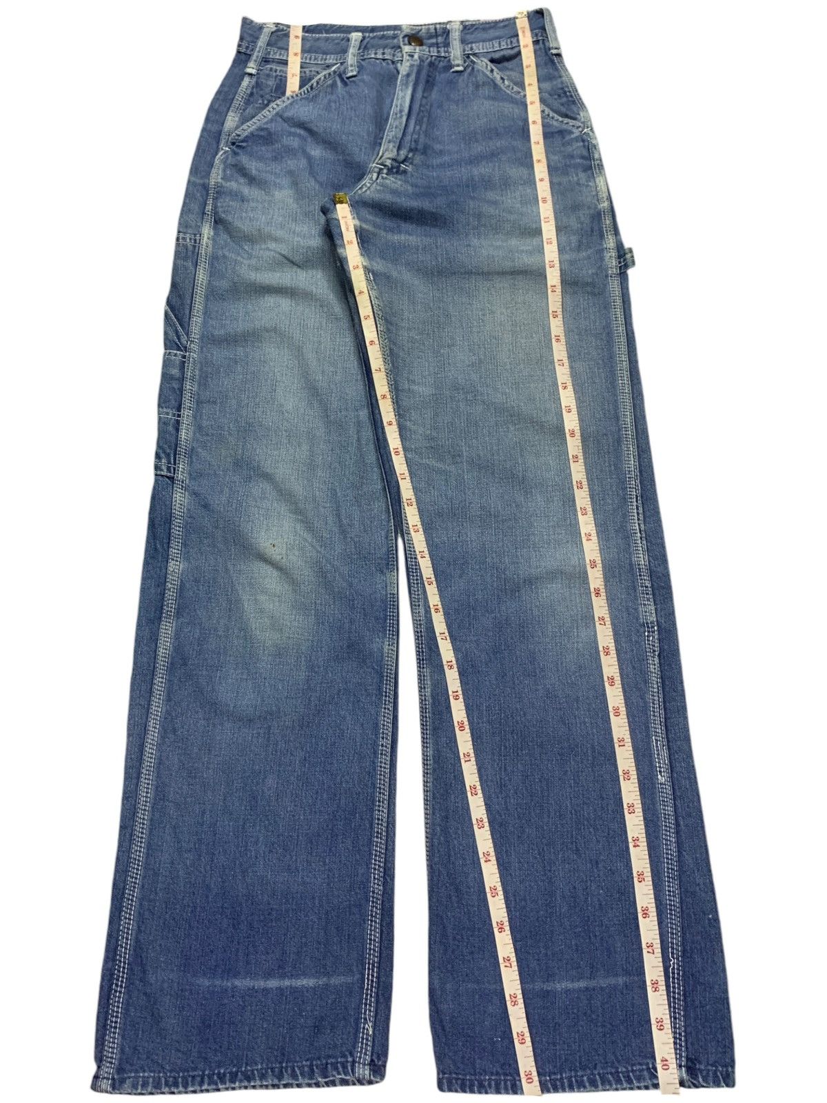 Japanese Brand Vintage Japanese Brand Blue Wash Carpenter Baggy Jeans Size US 26 / EU 42 - 14 Thumbnail