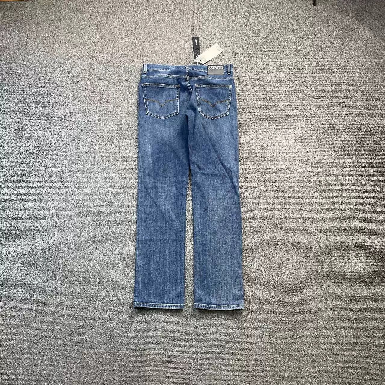 Versace Versace Blue Washed Denim Pants Size US 29 - 2 Thumbnail
