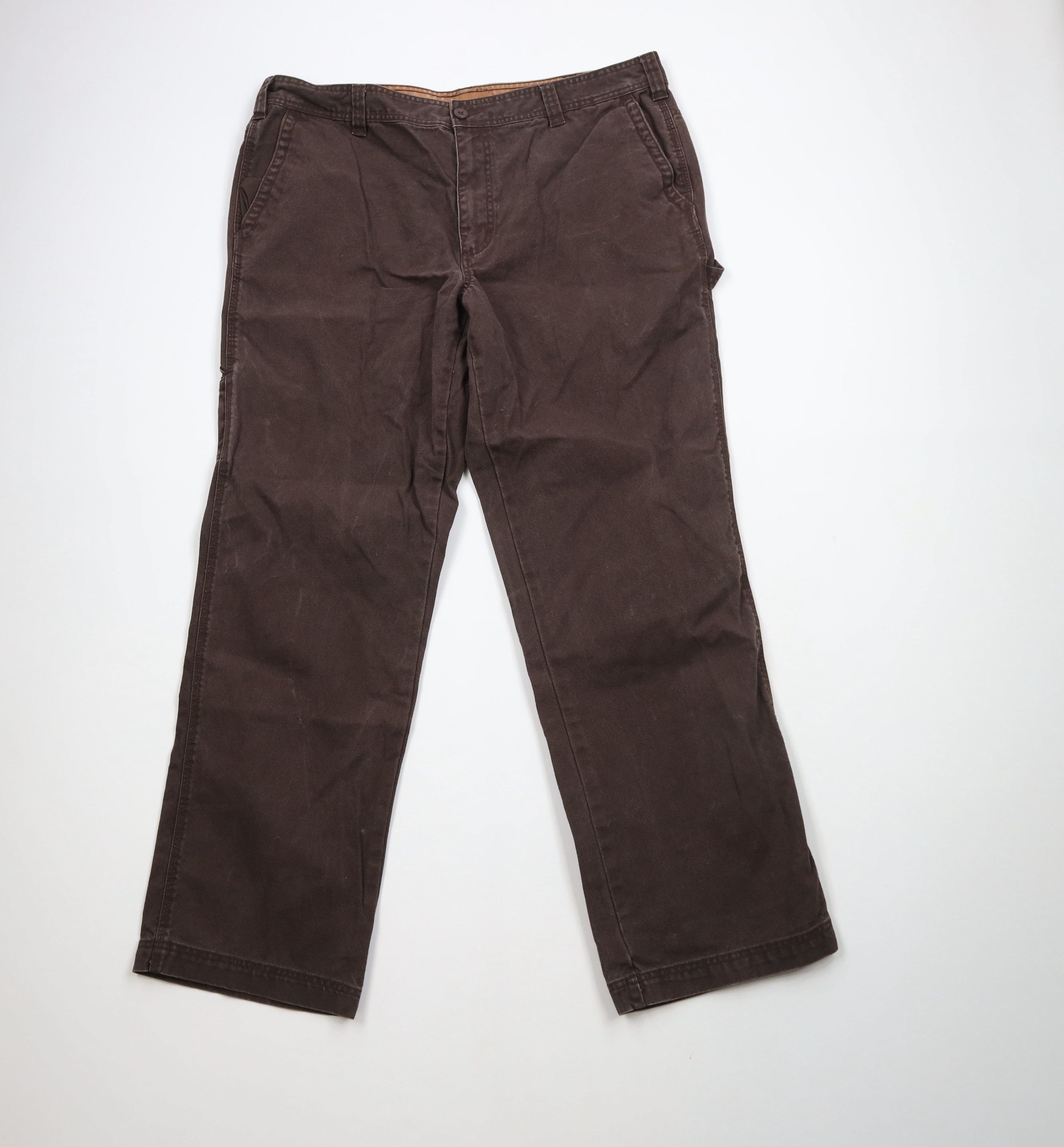 Vintage Vintage Y2K Streetwear Wide Leg Canvas Dungaree Pants Brown Size US 42 / EU 58 - 1 Thumbnail