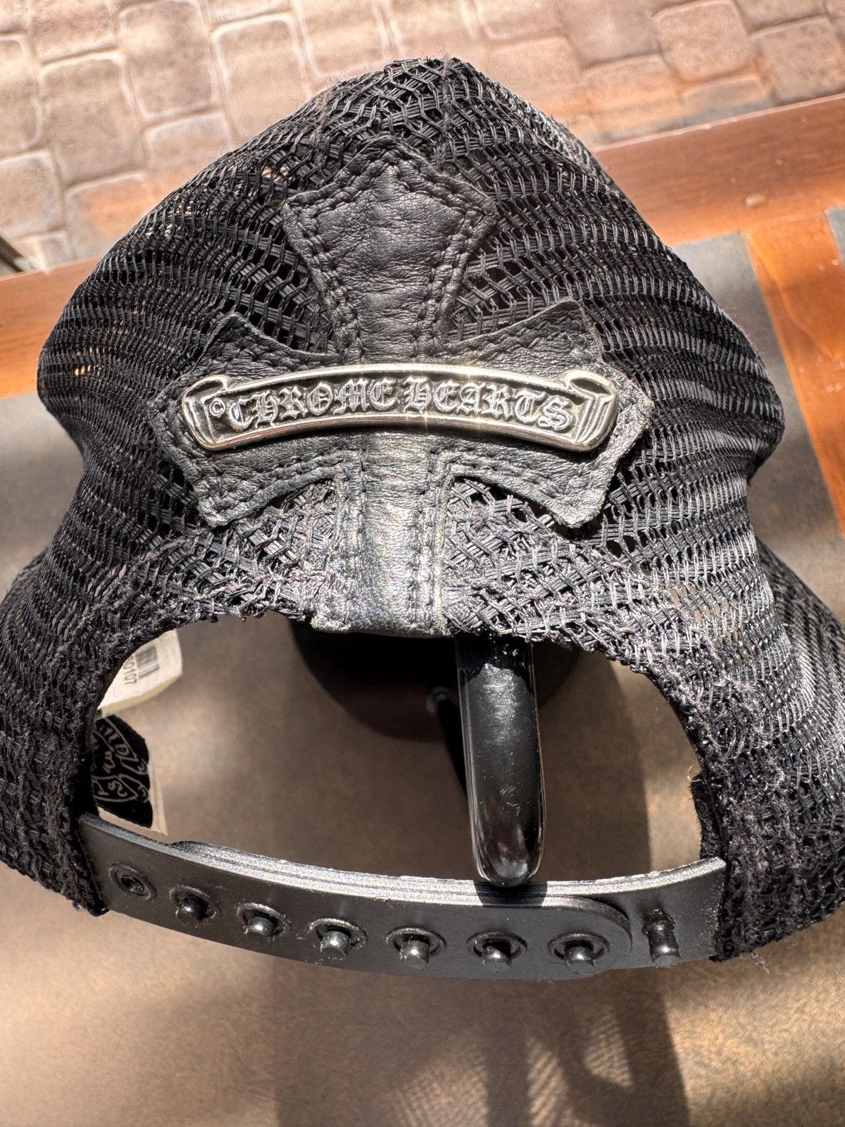 Chrome Hearts Chrome Hearts leather & mesh baseball hat Size ONE SIZE - 13 Thumbnail