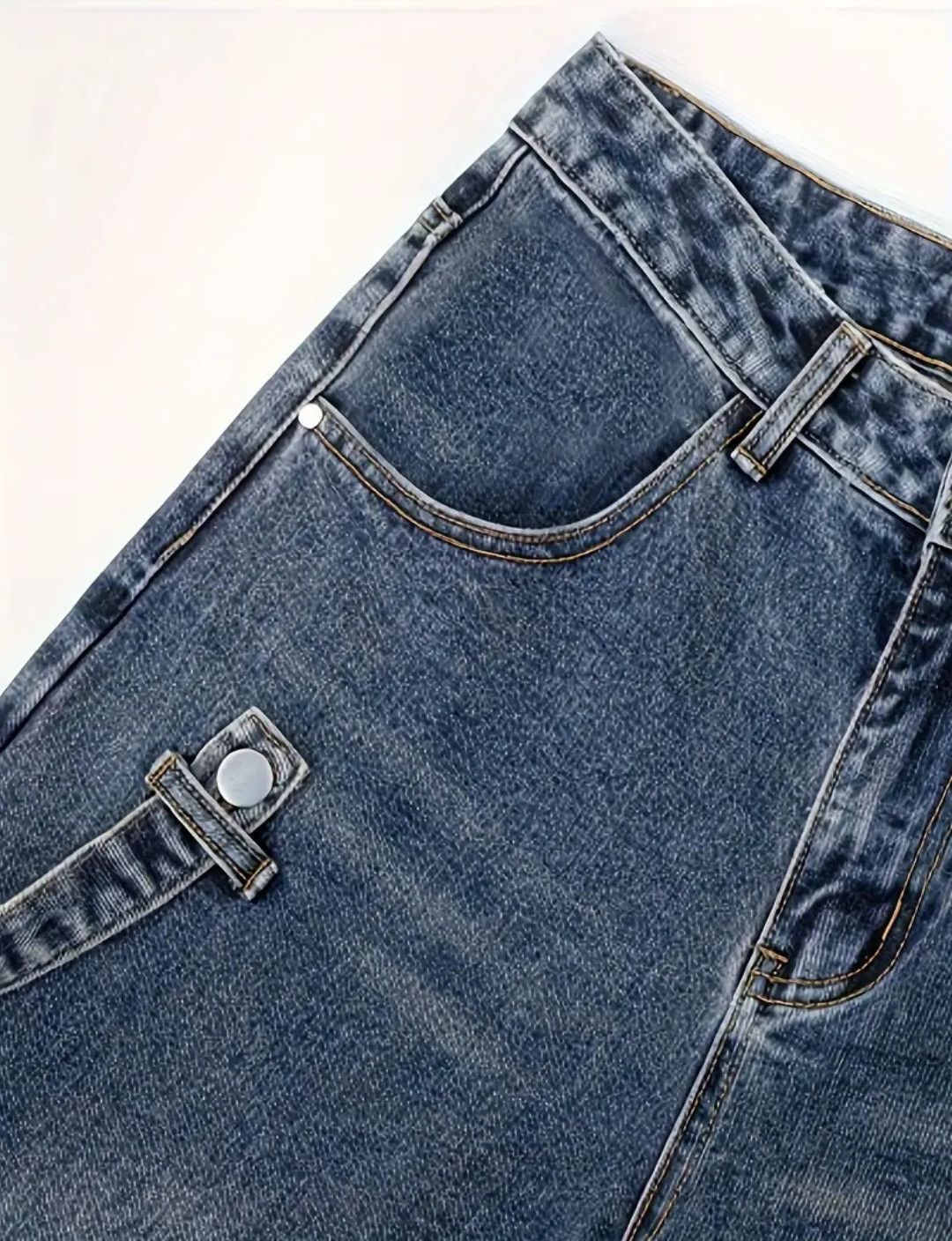 Japanese Brand × Jean Versatile Street Work Denim With Strap Bold Lining Size US 34 / EU 50 - 5 Thumbnail