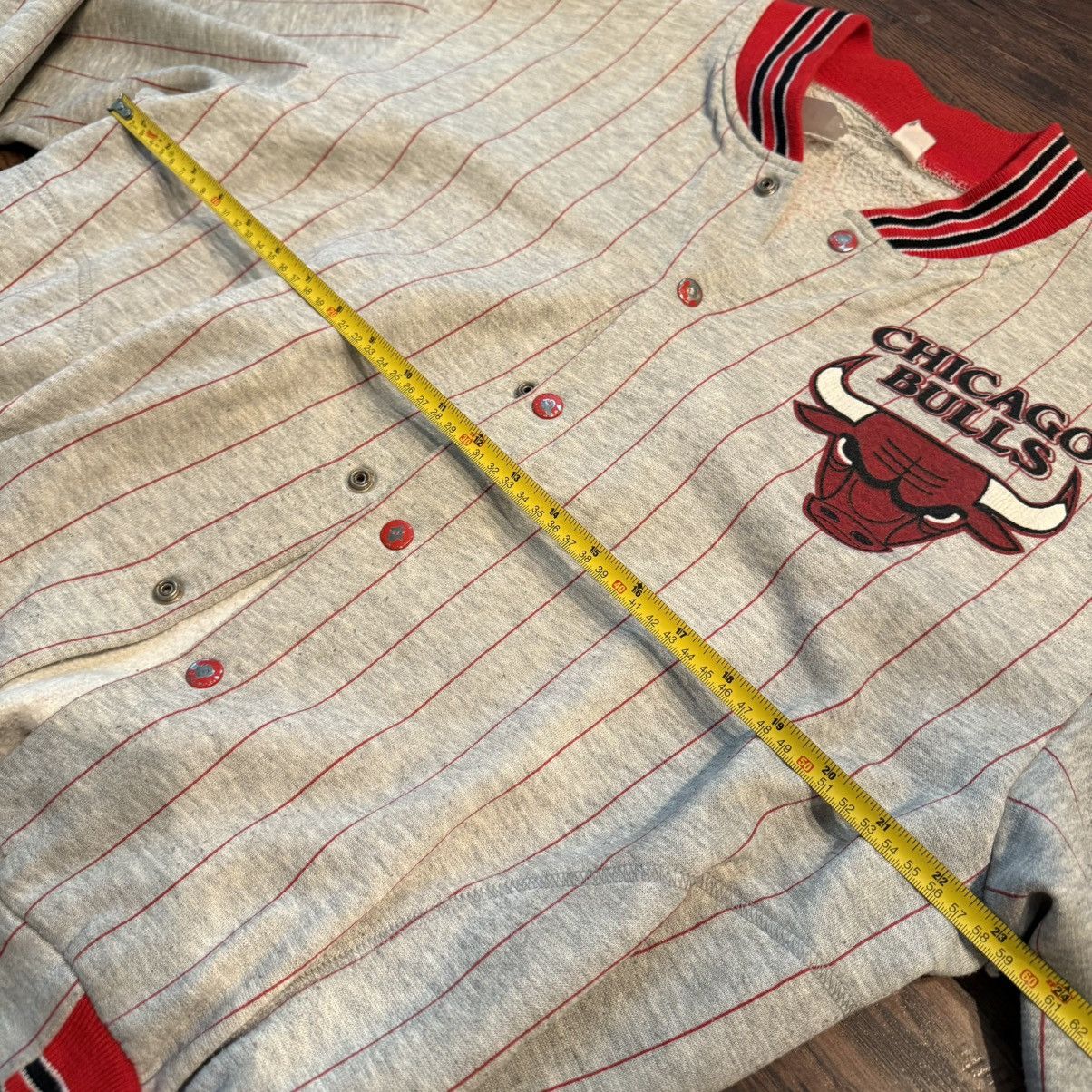 Other Vintage Chicago Bulls Baseball Pinstripe Snap Jacket (80s) Size US XL / EU 56 / 4 - 7 Thumbnail