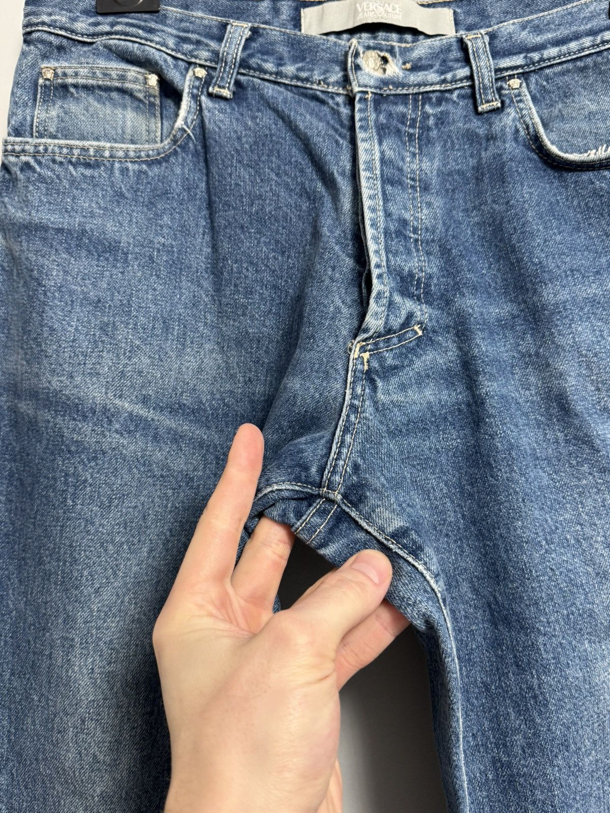 Versace Versace Men’s Blue Denim Jeans W36 EU50 Classic Straight Fit Size US 36 / EU 52 - 16 Thumbnail