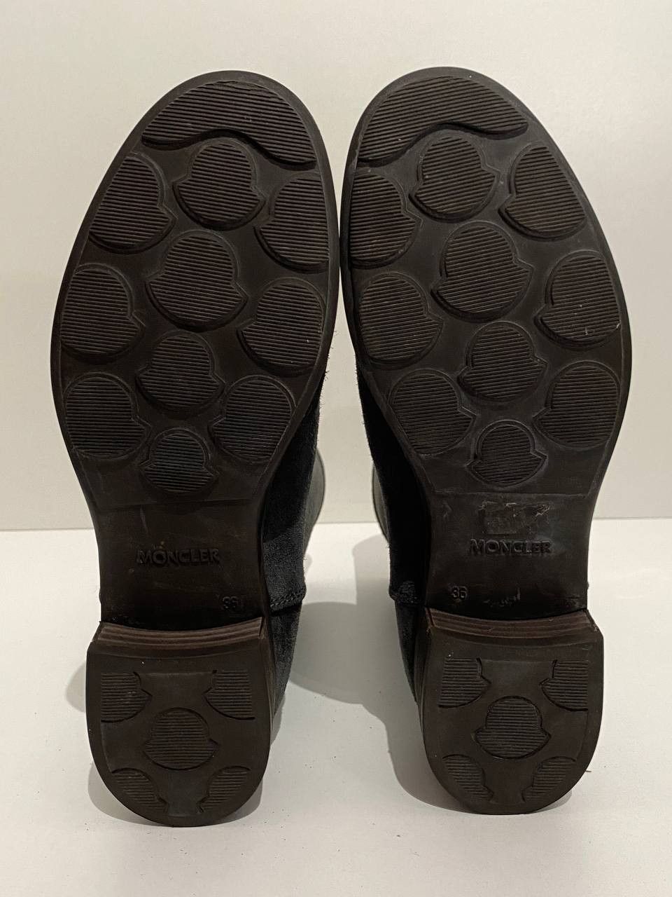 Moncler Moncler Big Metal Logo Suede Khaki Ankle Boots Shoes Size US 5 / IT 35 - 11 Thumbnail