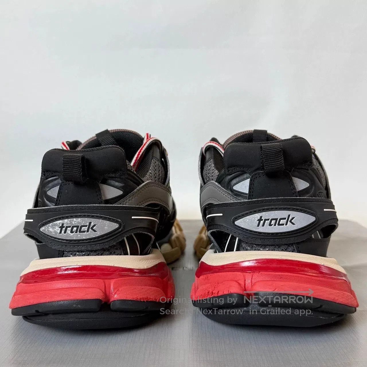 Balenciaga balenciaga black and red track sneakers. Size US 10 / EU 43 - 4 Thumbnail