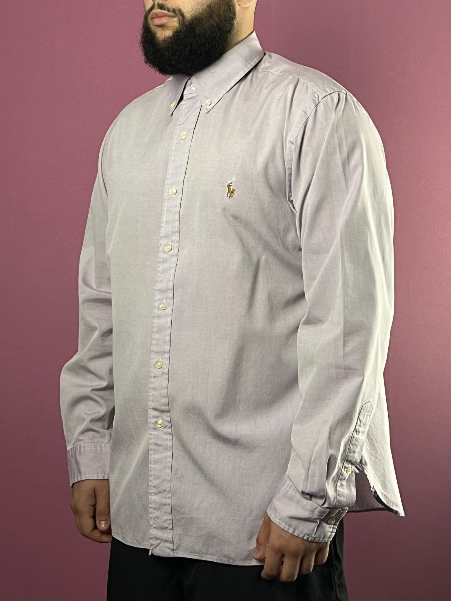 Polo Ralph Lauren × Vintage Polo by Ralph Lauren Vintage Men's Oxford Dress Shirt - L Size US L / EU 52-54 / 3 - 1 Thumbnail