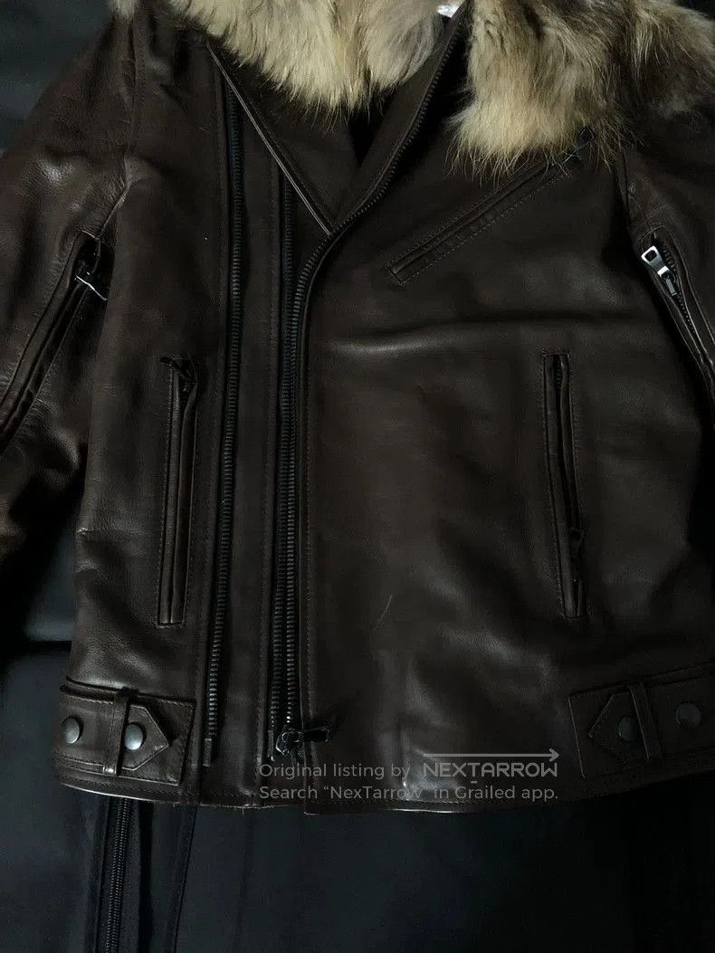 Balmain balmain fur collar leather jacket men. Size US M / EU 48-50 / 2 - 7 Thumbnail