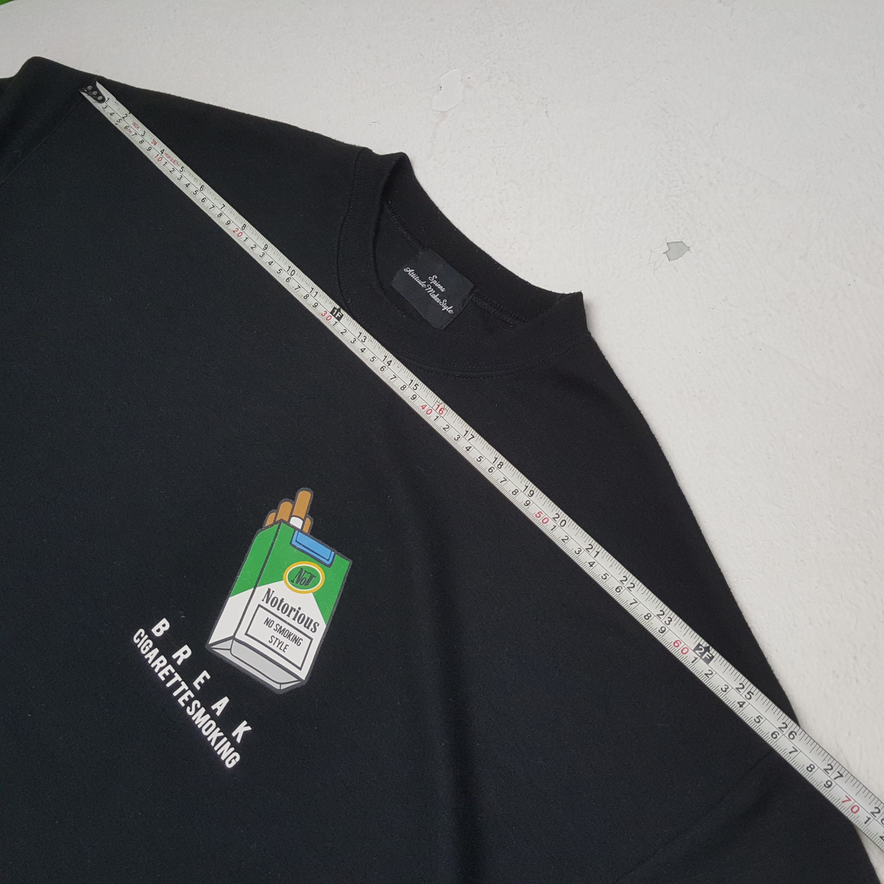 Vintage NOTORIOUS BREAK CIGARETTE Back Print Design Sweatshirt Size US XXL / EU 58 / 5 - 5 Thumbnail