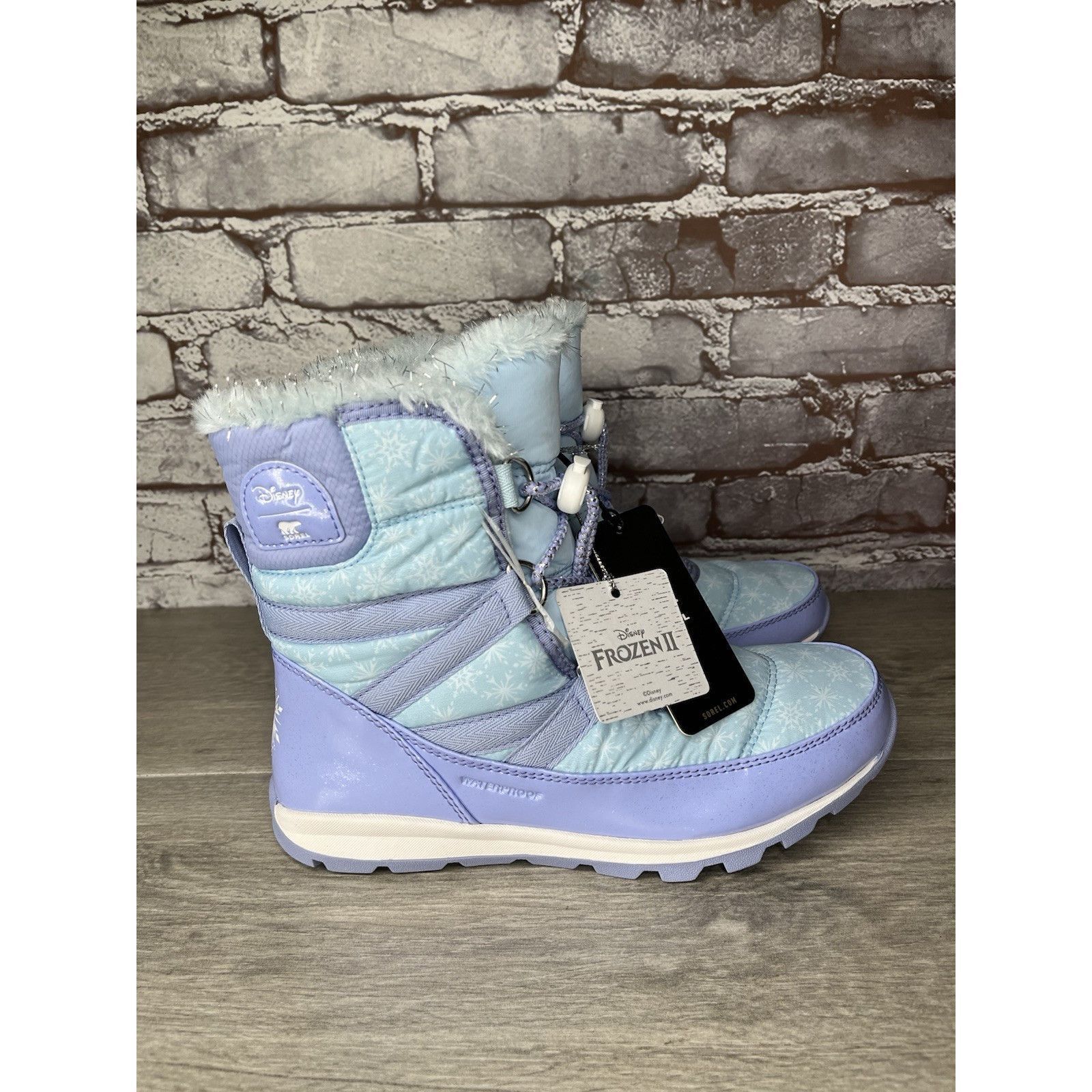 SOREL Disney X Sorel Z52113 Blue Whitney Short Frozen 2 Elsa Snow Size US 5 / IT 35 - 6 Thumbnail