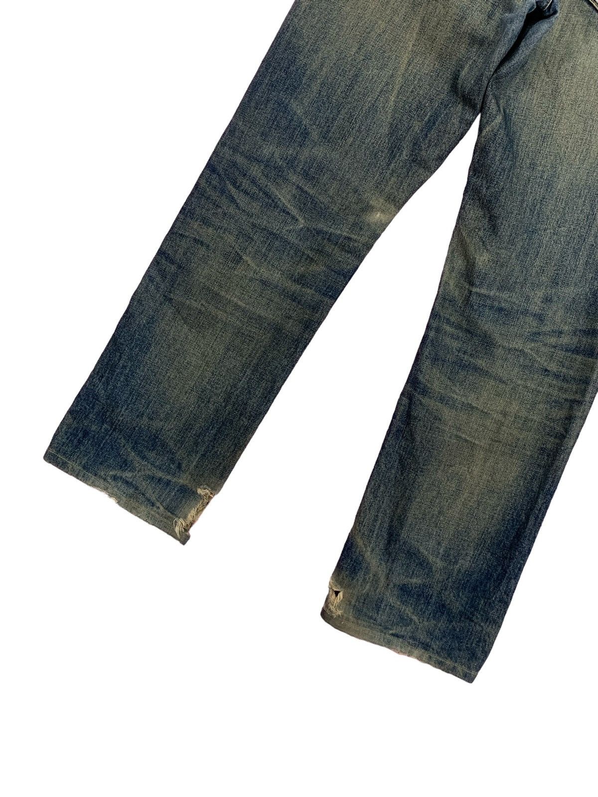 Japanese Brand Mud Wash Y2K Tokyo Distressed Regular Straight Denim (AD24) Size US 31 - 9 Thumbnail