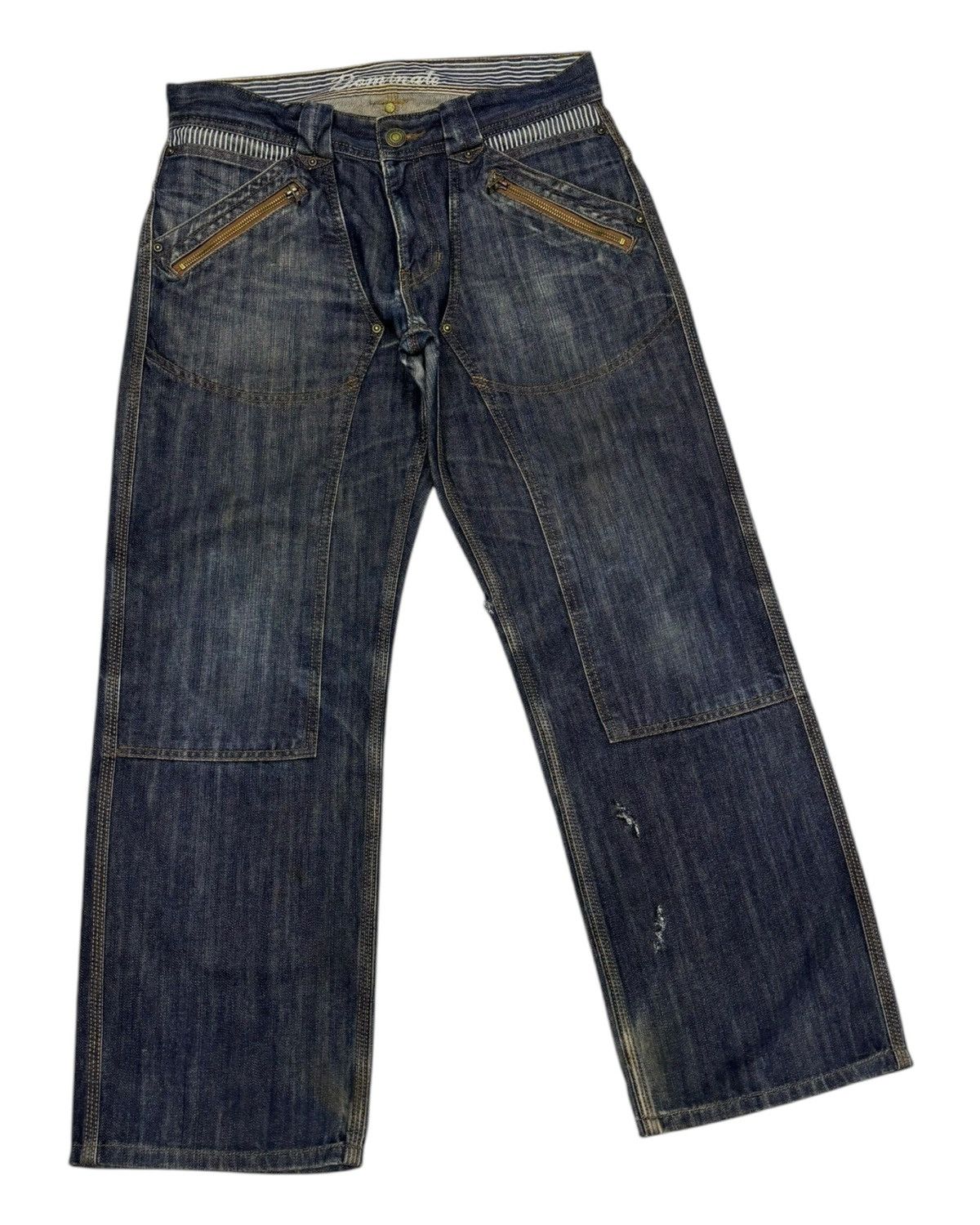 Hysteric Glamour VINTAGE DOUBLE KNEE JEANS BY DOMINATE JAPANESE BRAND Size US 32 / EU 48 - 3 Thumbnail