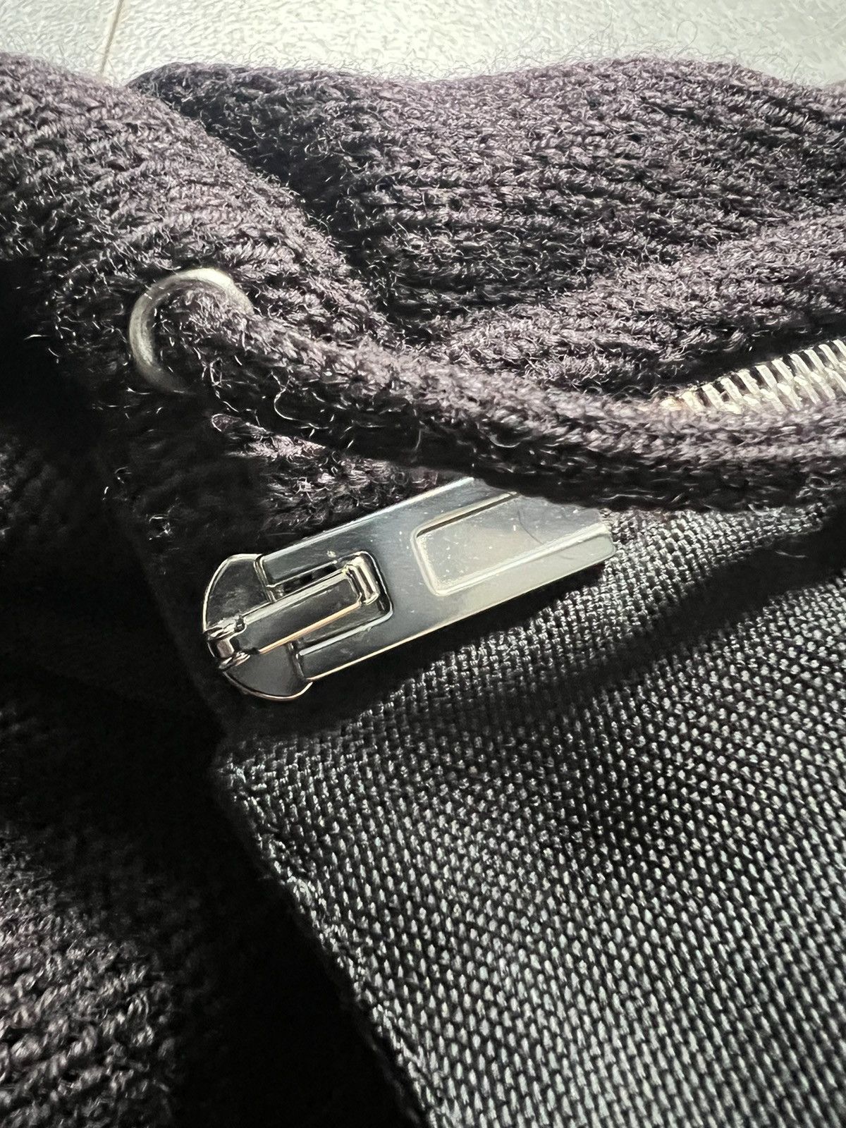 Hermes Hermes Assymetrical Neck Zip Wool Poly Technical Knit Hoodie Size US XL / EU 56 / 4 - 17 Thumbnail