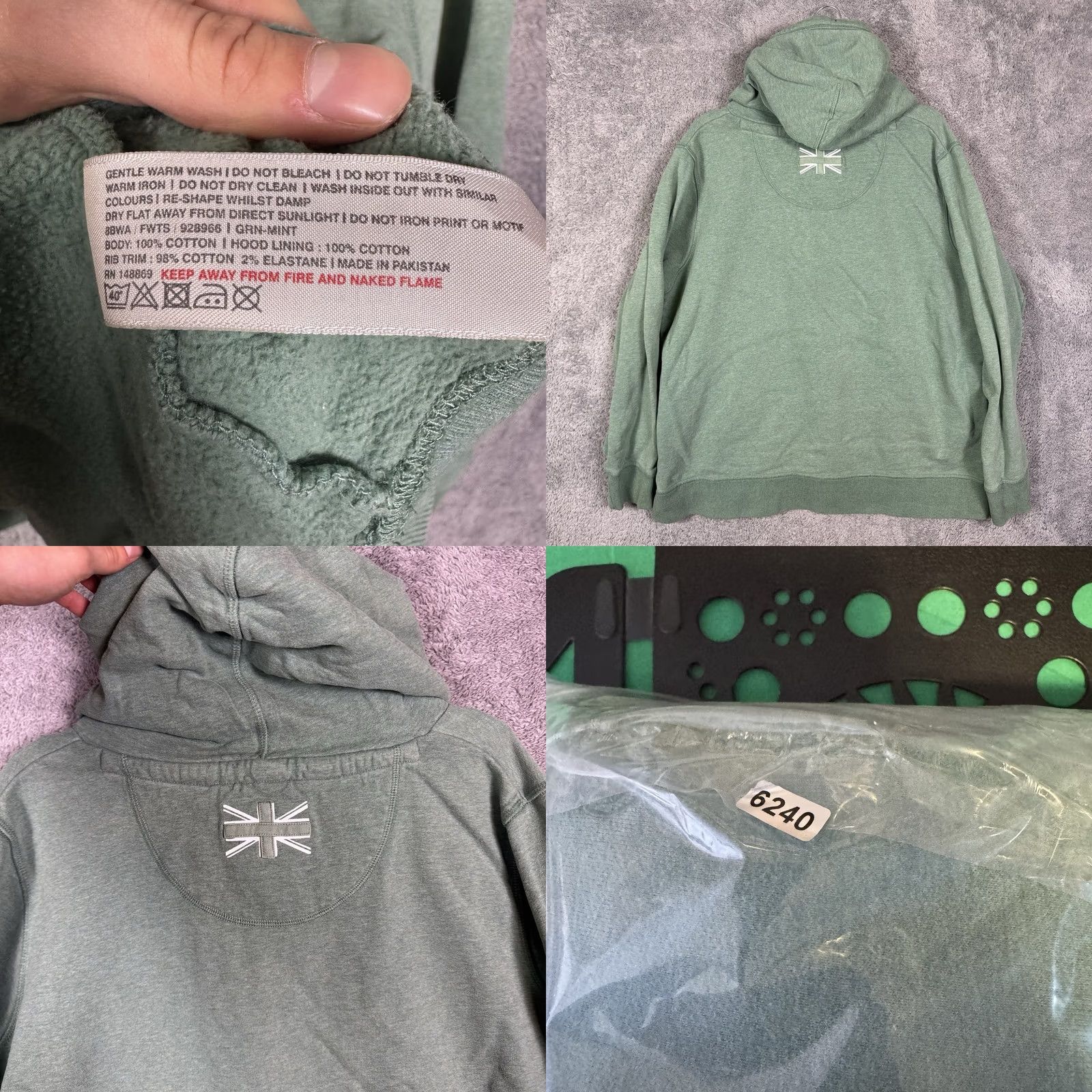 FatFace Fat Face Shirt Womens 18 Green Hoodie Women Pullover Sweatshirt Organic Cotton Fleece Heavy Size XXL / US 16-18 / IT 52-54 - 8 Thumbnail