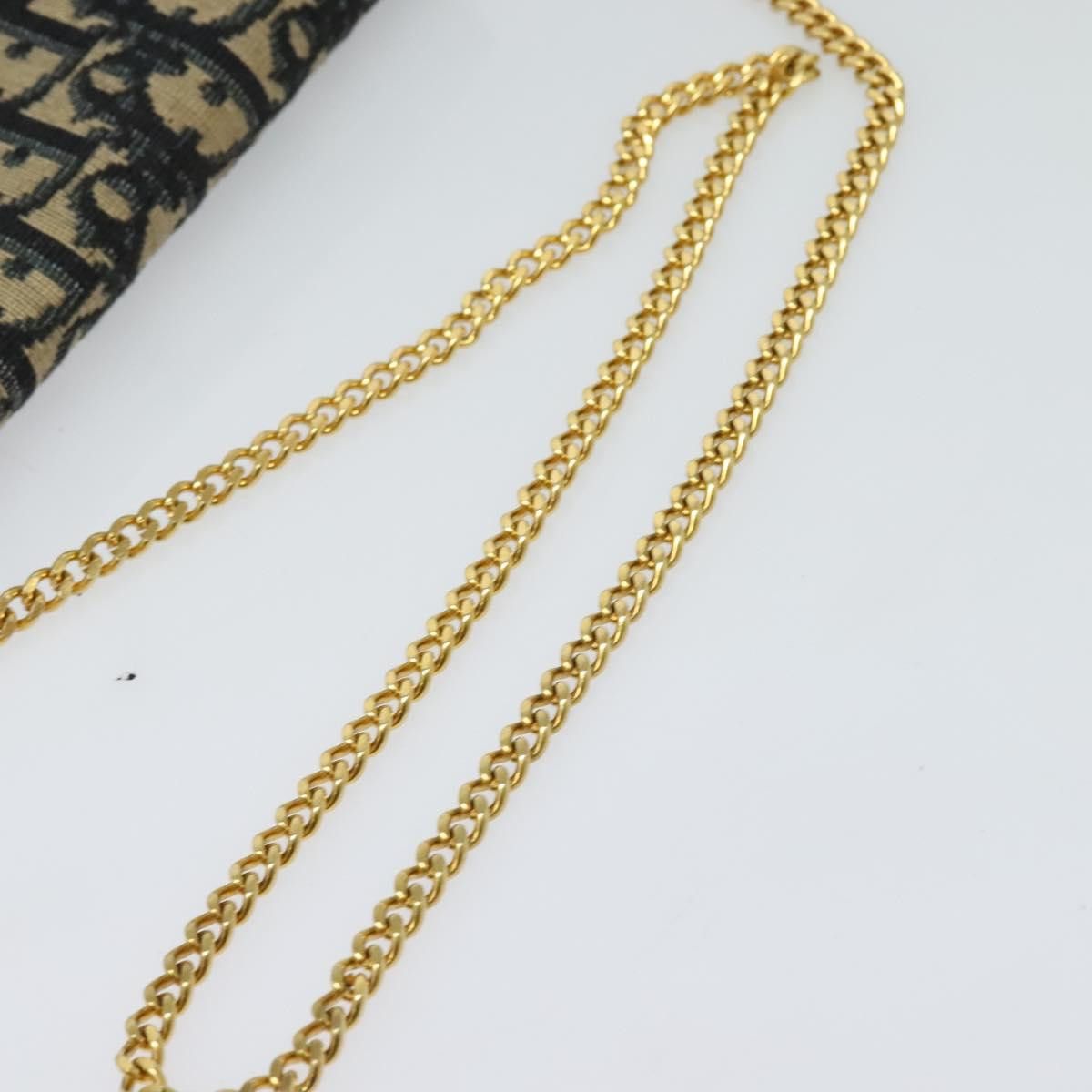 Dior DIOR Trotter Canvas Chain Shoulder Bag Navy Gold Size ONE SIZE - 7 Thumbnail