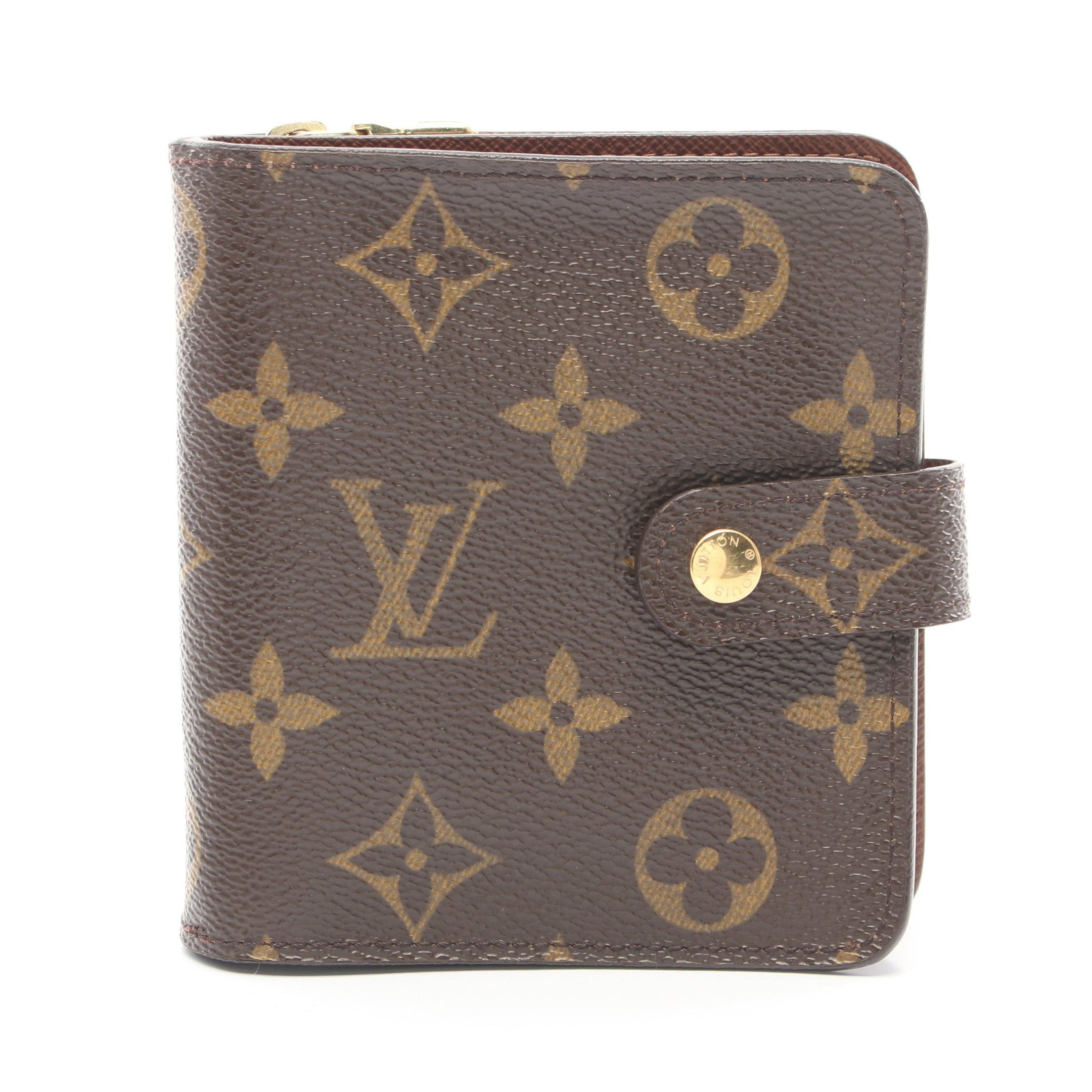 Louis Vuitton Louis Vuitton Compact Zip Monogram Bi-Fold Wallet Brown Size ONE SIZE - 1 Thumbnail