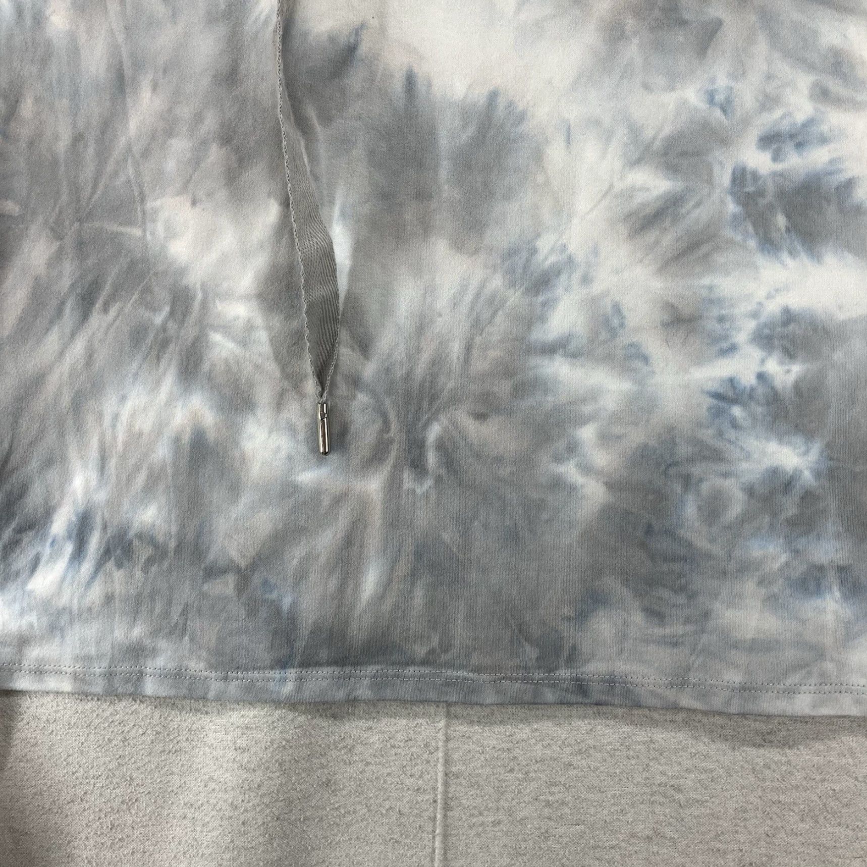 Kyodan Kyodan Women's Hoodie Medium Blue Gray Tie Dye Pullover Lightweight Stretch Hooded Geometric Activewear Casual Travel Size M / US 6-8 / IT 42-44 - 7 Thumbnail