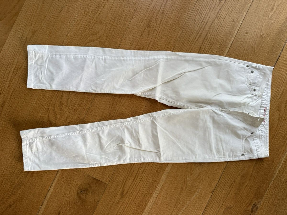 Paul & Joe White straight leg cotton Jeans Size 31" - 1 Thumbnail