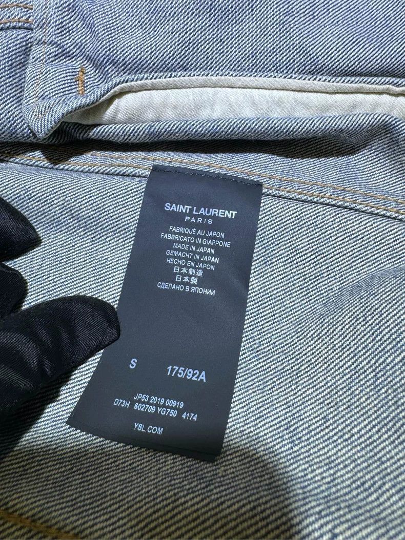 Saint Laurent Paris Saint Laurent Paris Washed ripped denim jacket-2506 Size US S / EU 44-46 / 1 - 6 Thumbnail