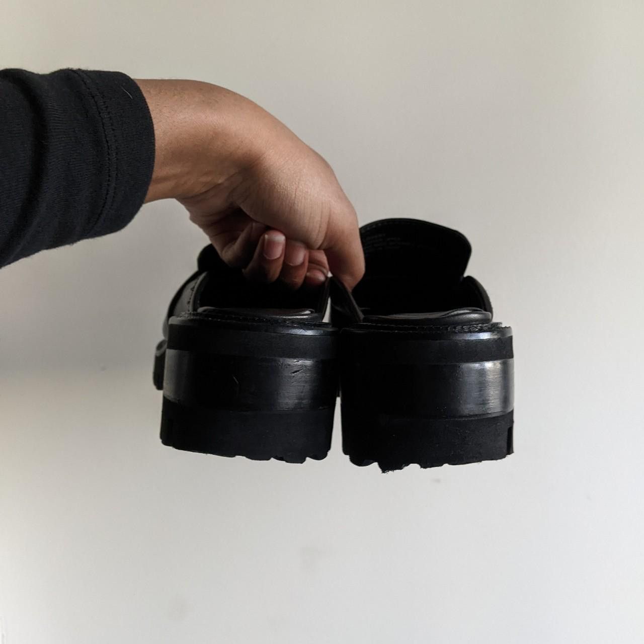 Other Aerosoles Black Leather Chunky Loafer Mules Size US 6 / IT 36 - 5 Thumbnail