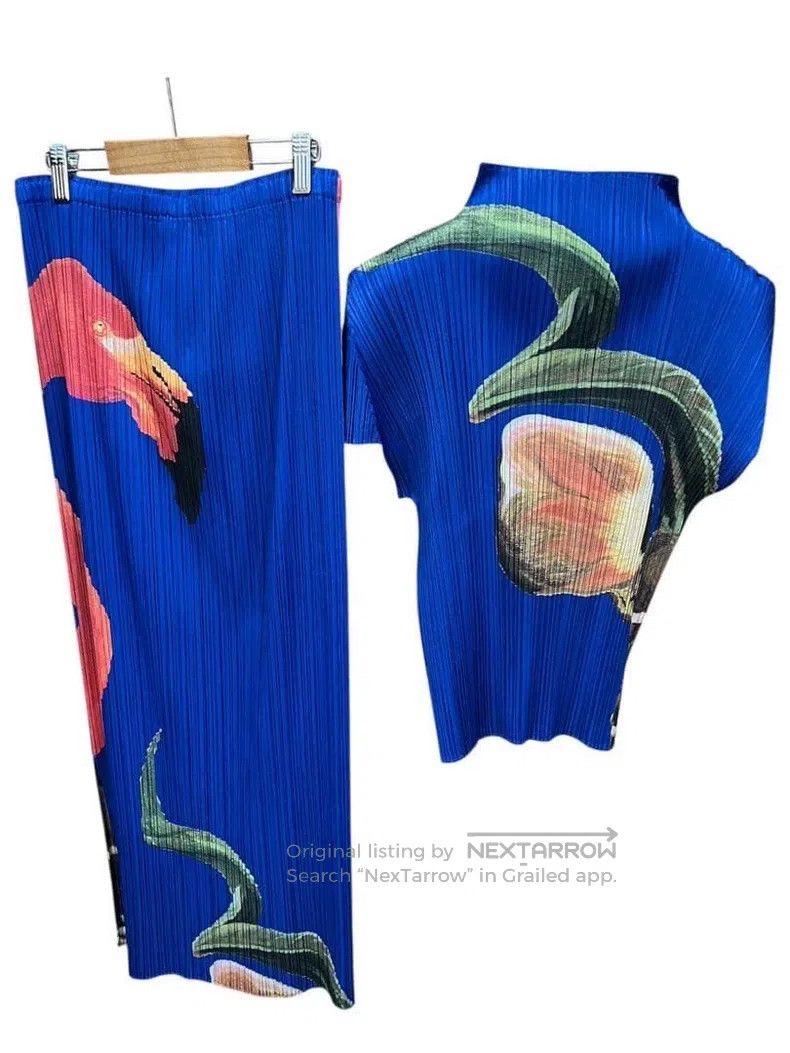 Issey Miyake Issey Miyake Blue Short Sleeve Size L / US 10 / IT 46 - 2 Thumbnail