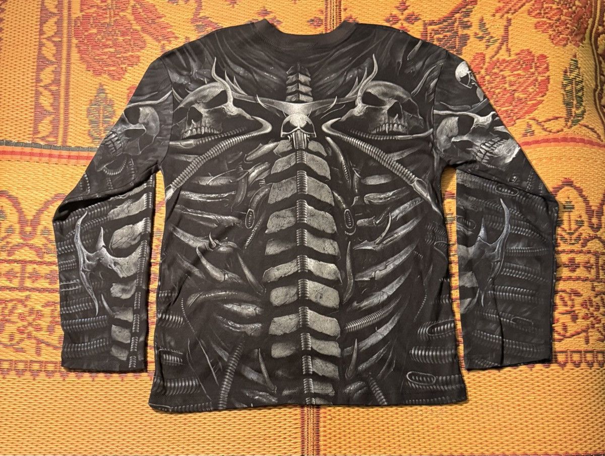 Other Vintage Y2K Skull AOP Longsleeve Shirt Size US M / EU 48-50 / 2 - 4 Thumbnail