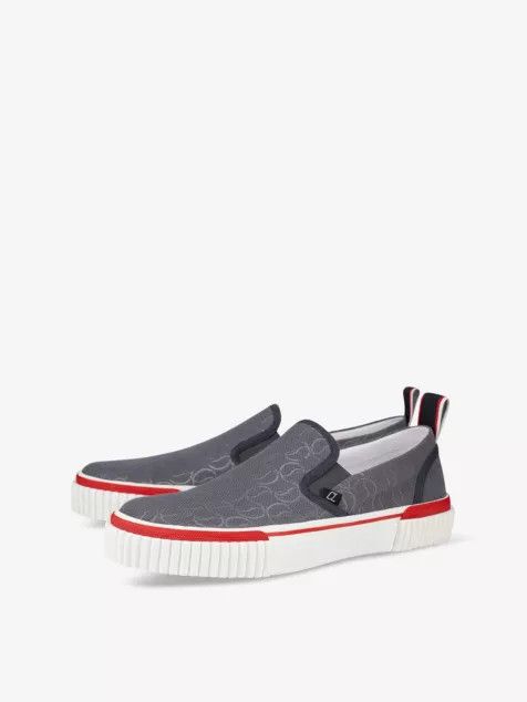Christian Louboutin o1s1wg110225 Pedro Boat Flat Jacquard in Smoky Size US 6 / EU 39 - 3 Thumbnail