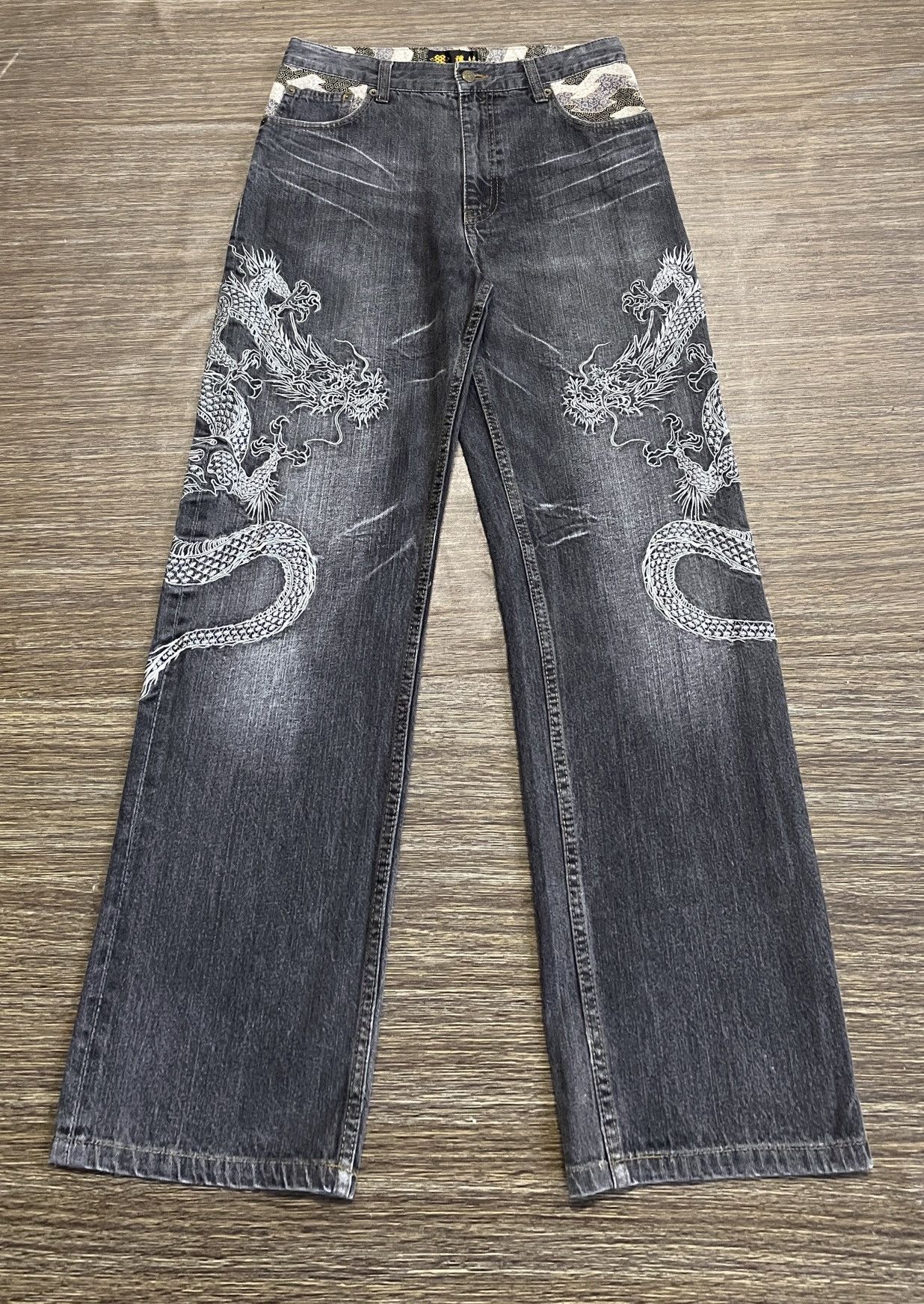 Japanese Brand Very Rare Design Vintage Japanese Brand Sukajan Jeans 1990s Size US 32 / EU 48 - 1 Thumbnail